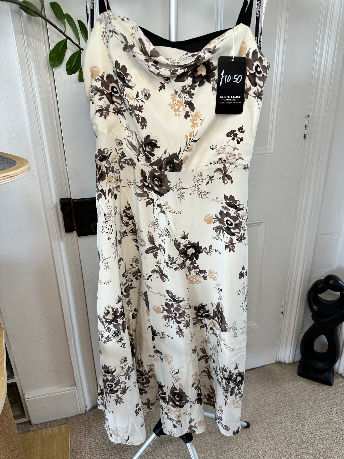 Autograph Summer Midi Dress Size 10 - Cream and Floral Design