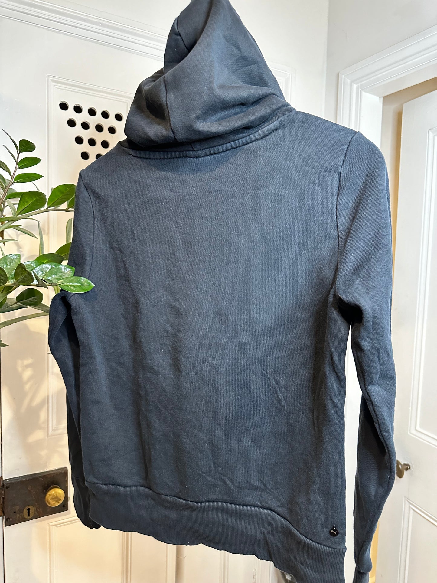 Puma Hoodie Dark Blue with Pink Detailing - Women’s Medium
