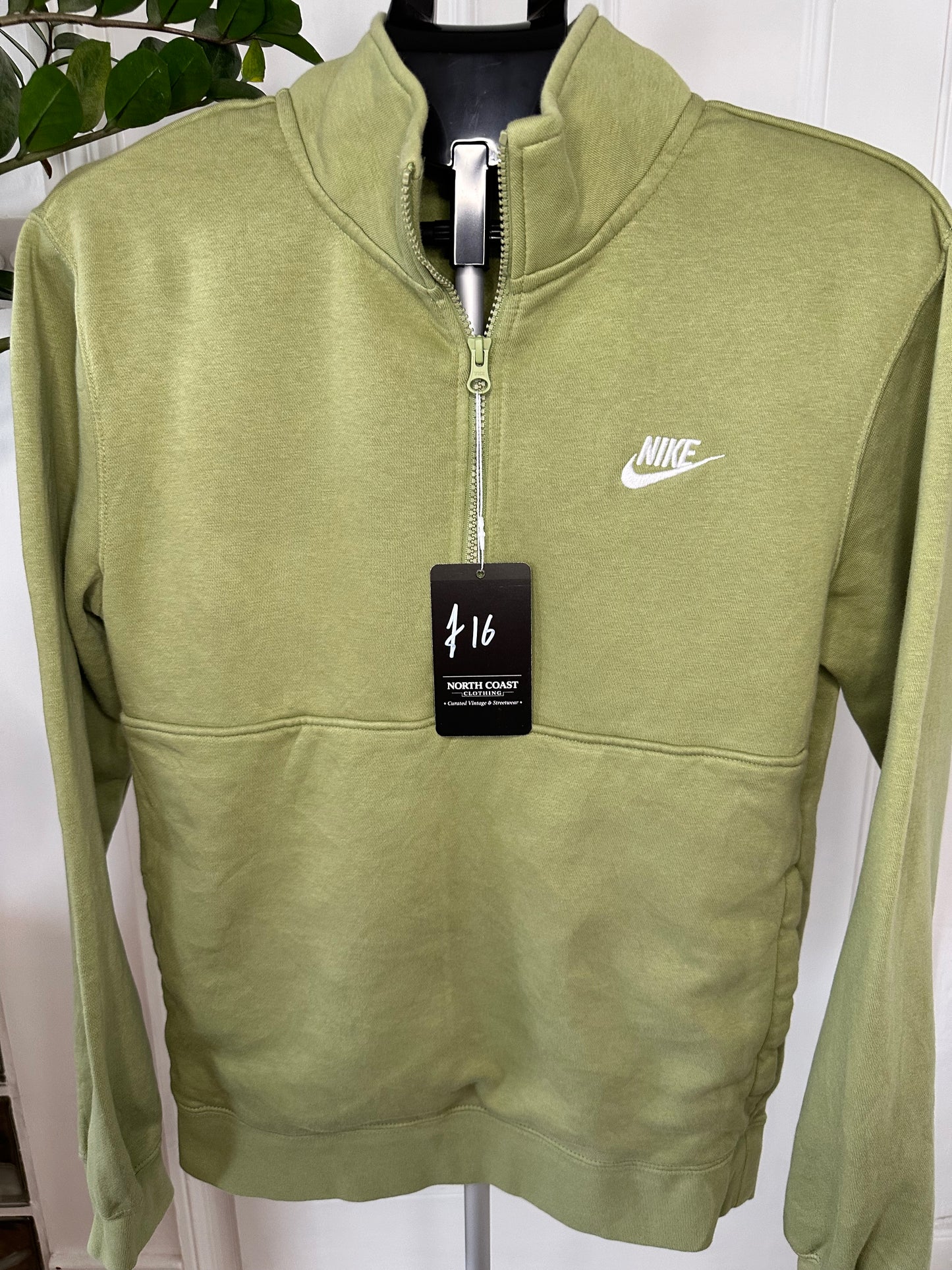 Nike Quarter Zip Sweatshirt Men’s Small - Olive Green