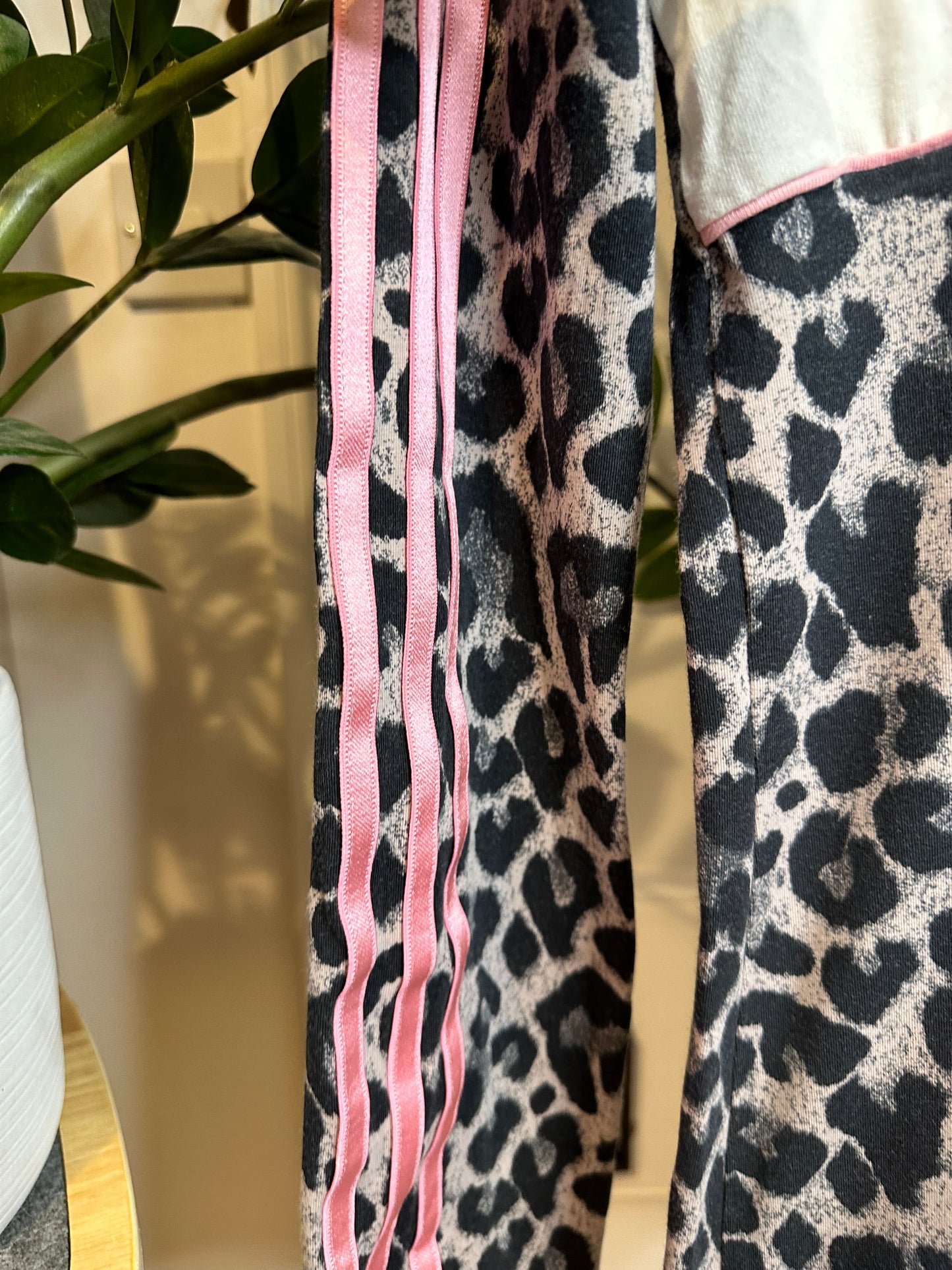 Adidas Leopard Print & Pink Long Sleeve T-shirt - Women’s M/S