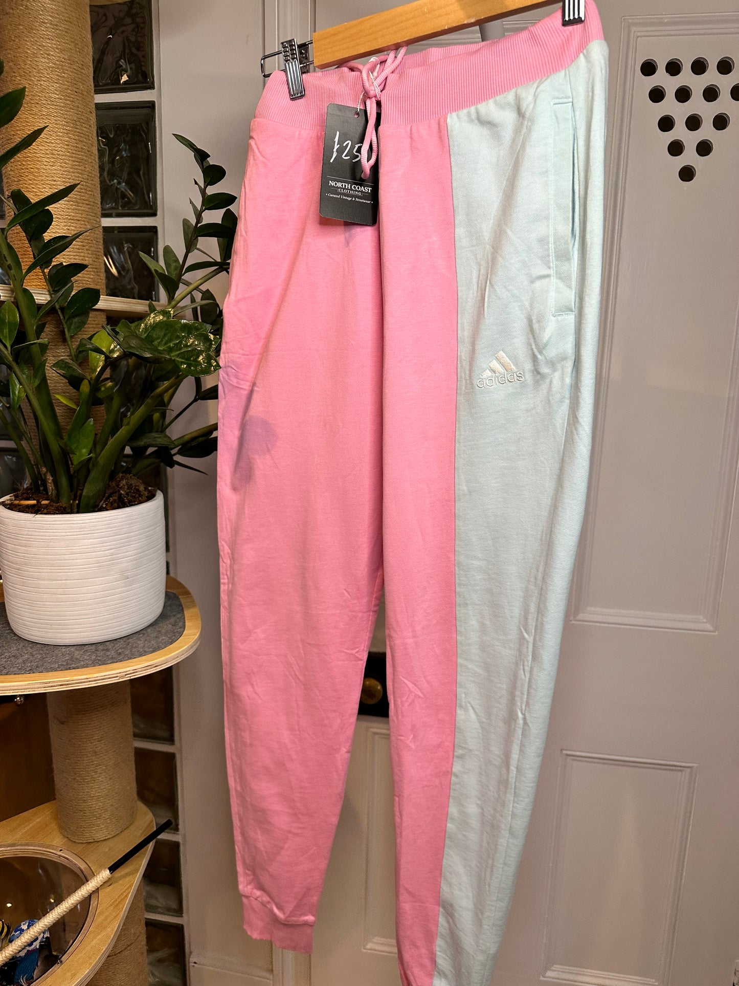 Adidas Bubblegum Joggers / Sweat Pants Pink Blue - Women’s Small