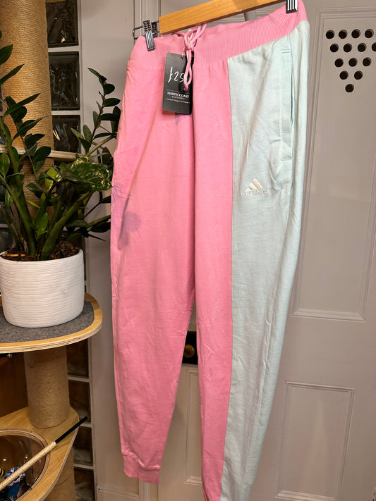 Adidas Bubblegum Joggers / Sweat Pants Pink Blue - Women’s Small