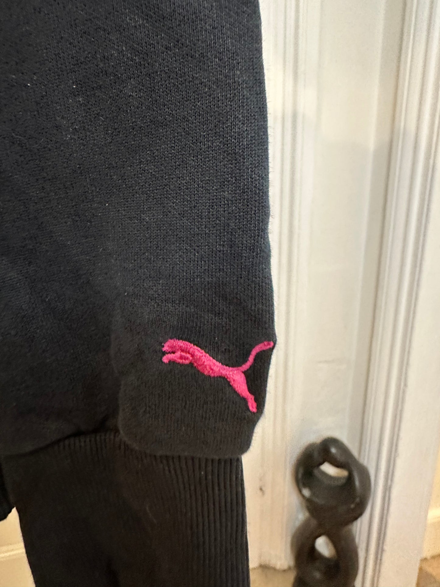 Puma Hoodie Dark Blue with Pink Detailing - Women’s Medium