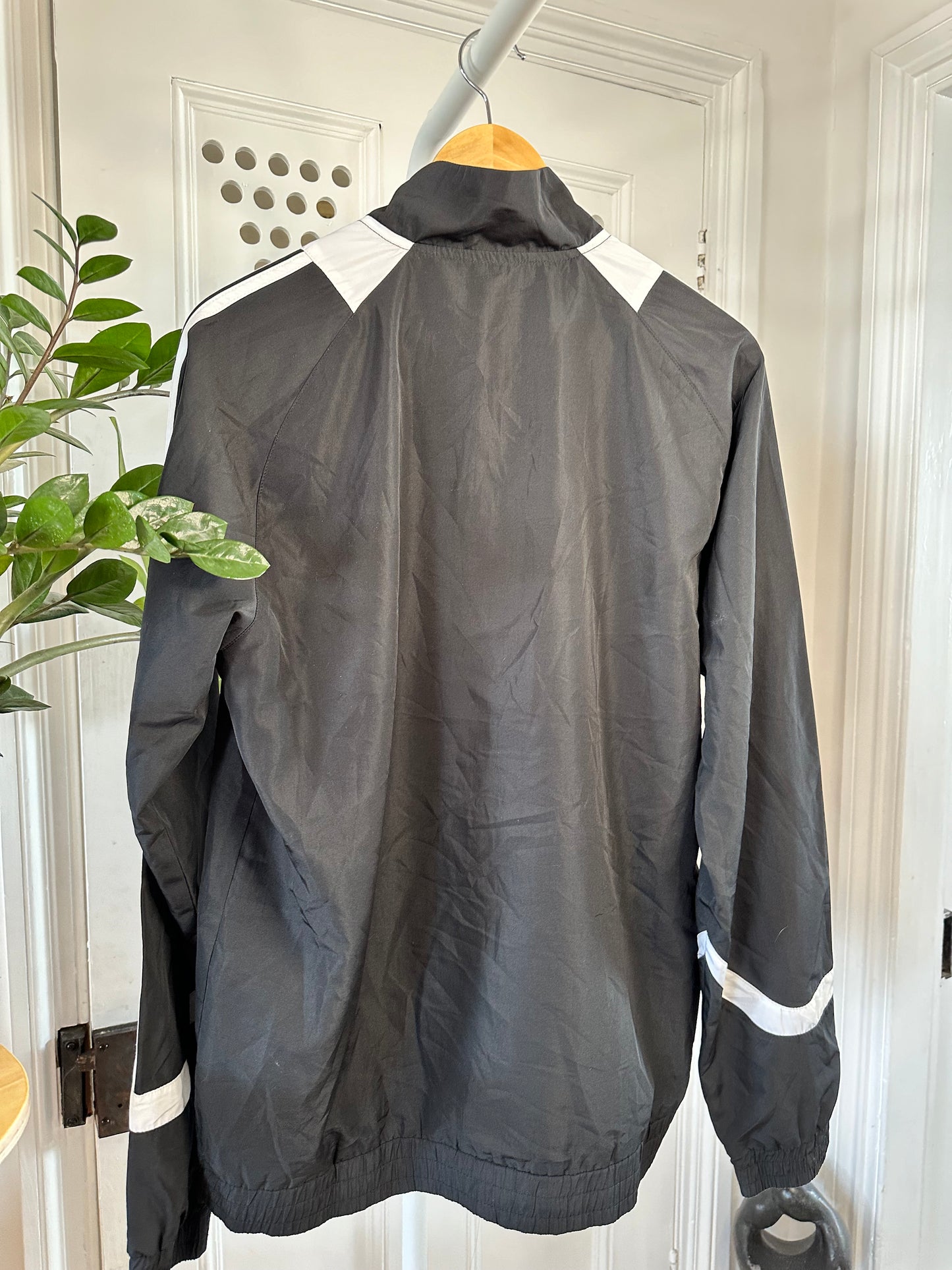 Adidas Black Track Jacket Full Zip - Medium Relaxed Fit