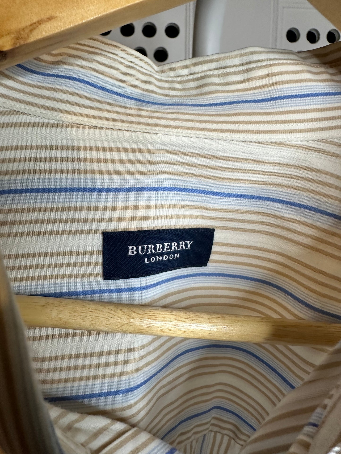 Burberry Short Sleeve Shirt Striped Oversized Loose Relaxed Fit - Men’s XL