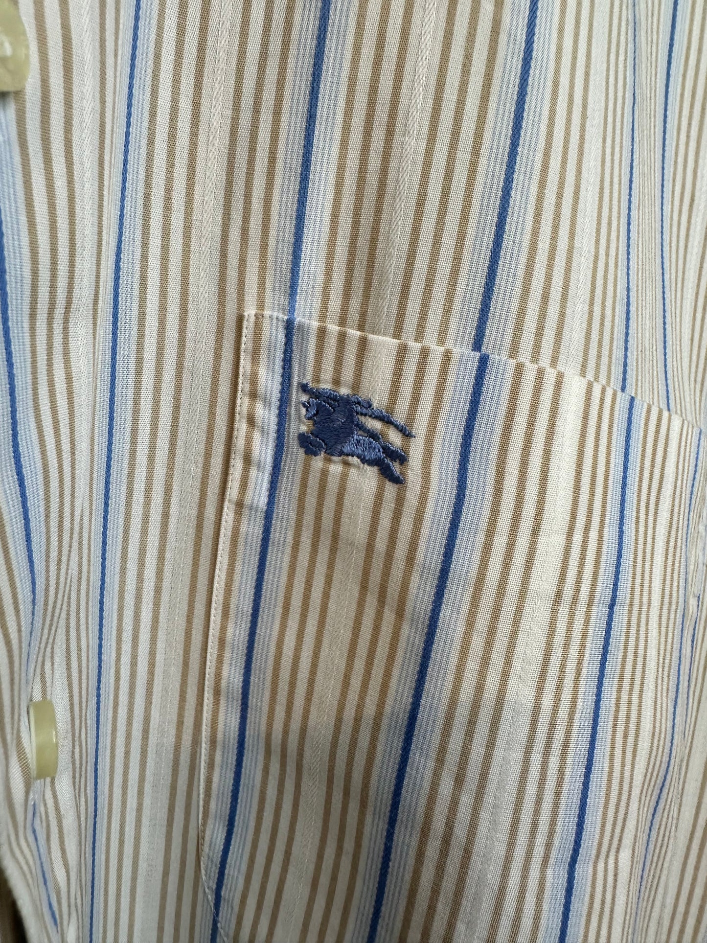 Burberry Short Sleeve Shirt Striped Oversized Loose Relaxed Fit - Men’s XL