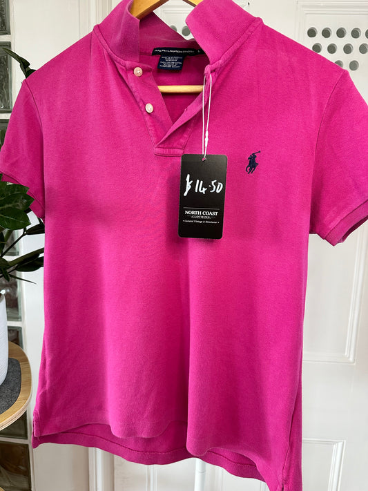 Ralph Lauren Sport Pink Polo Shirt - Women’s Fitted Large