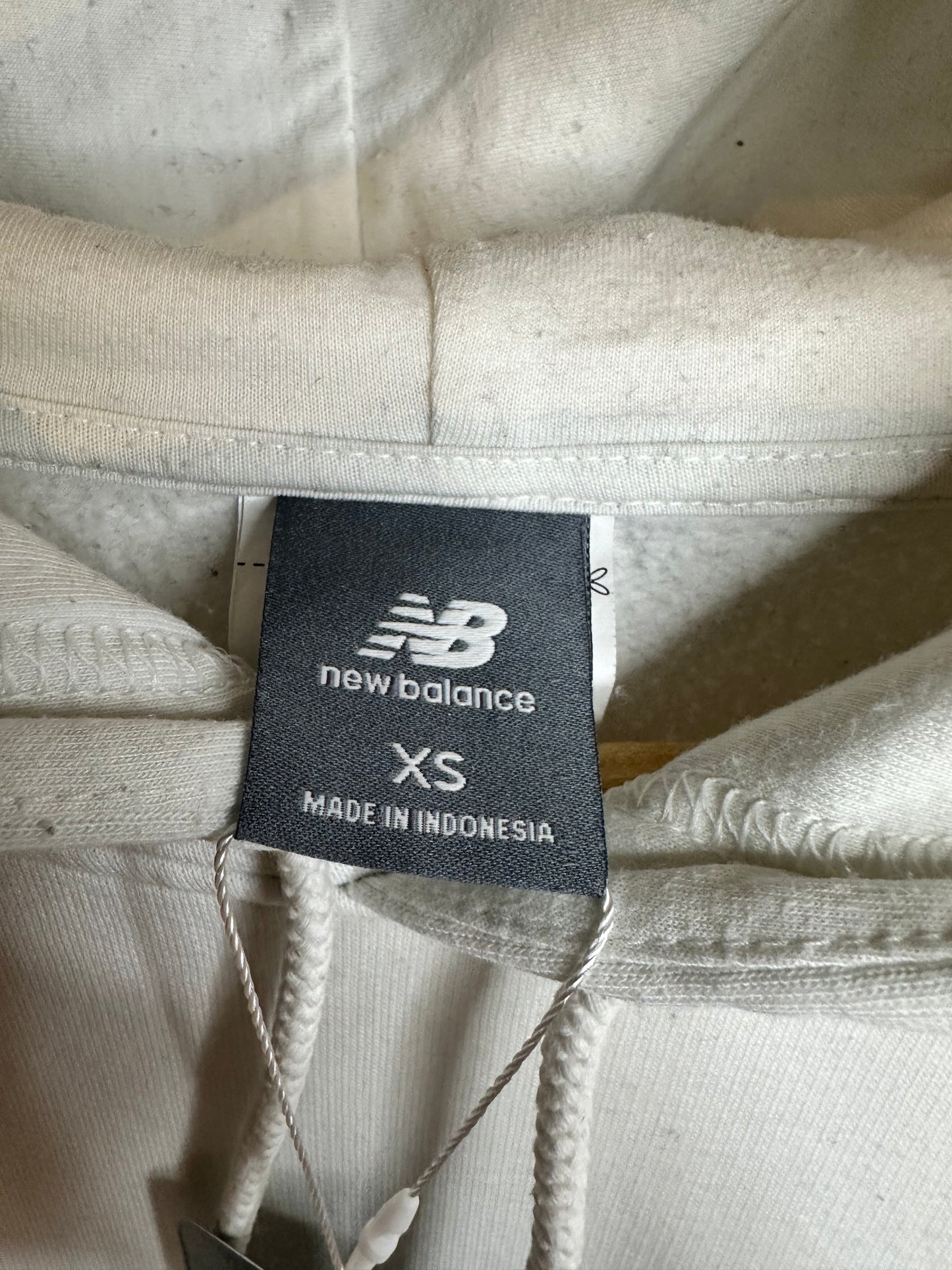 New Balance Cream Hoodie - XS/S Relaxed Fit