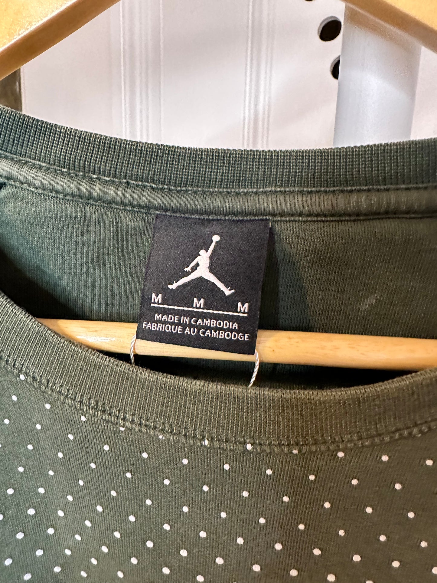 Nike Air Jordan Sweatshirt Jumper in Green - Size Medium