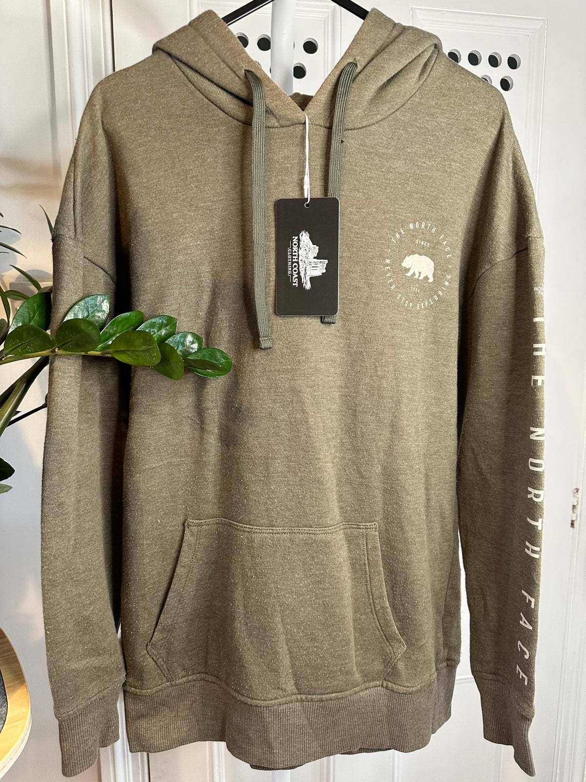 The North Face Women’s Longline Hoodie – Khaki / Olive – Size S