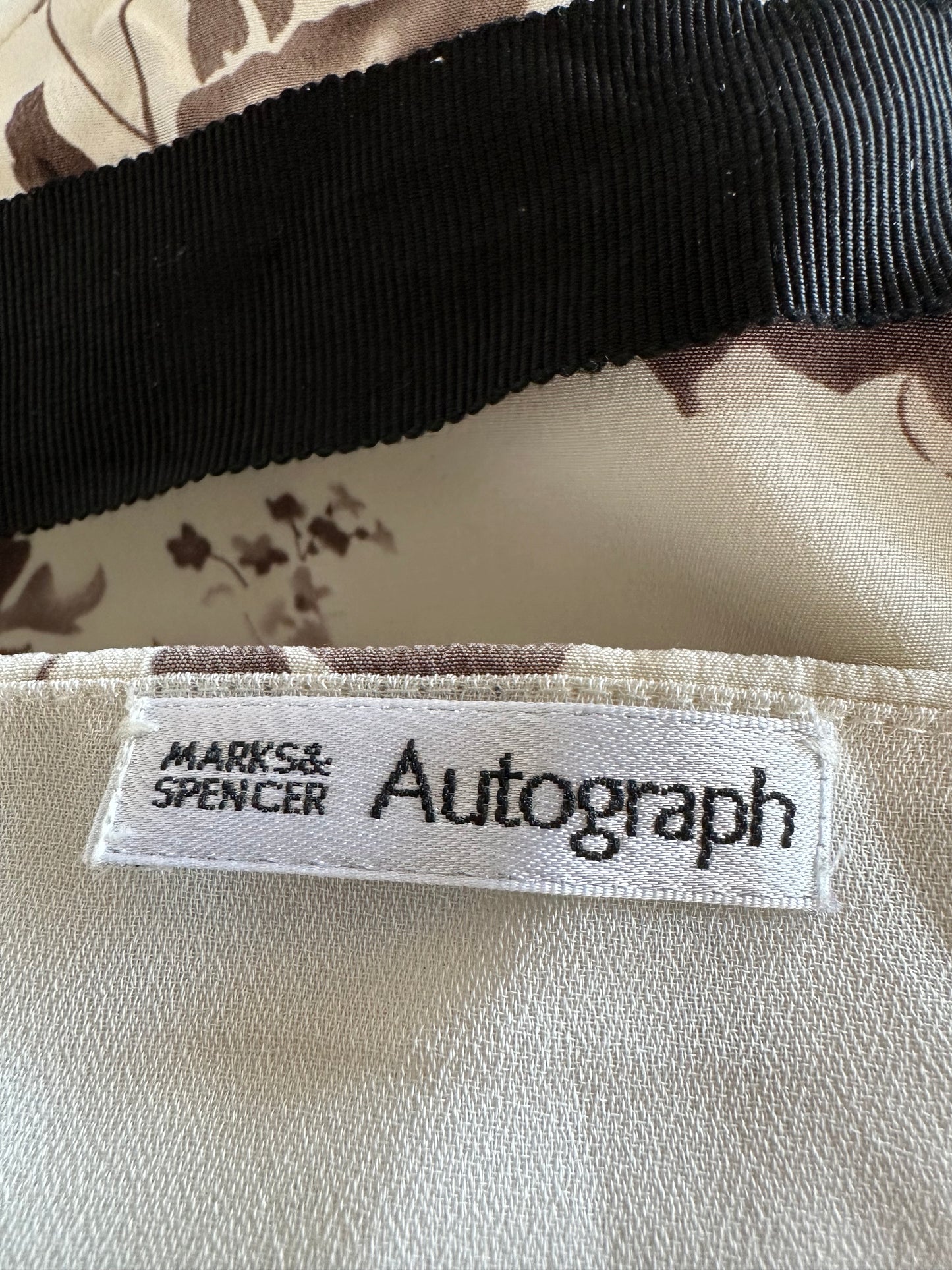Autograph Summer Midi Dress Size 10 - Cream and Floral Design