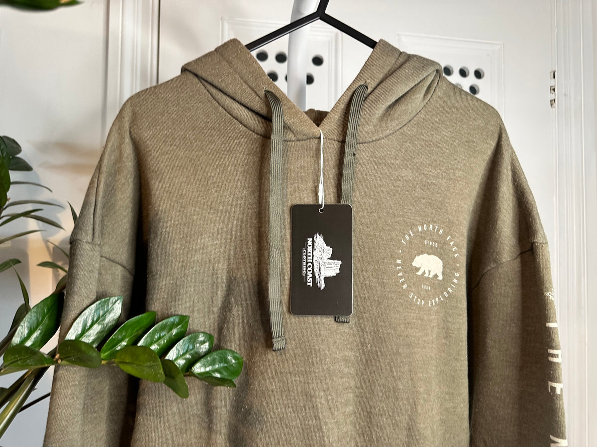 The North Face Women’s Longline Hoodie – Khaki / Olive – Size S
