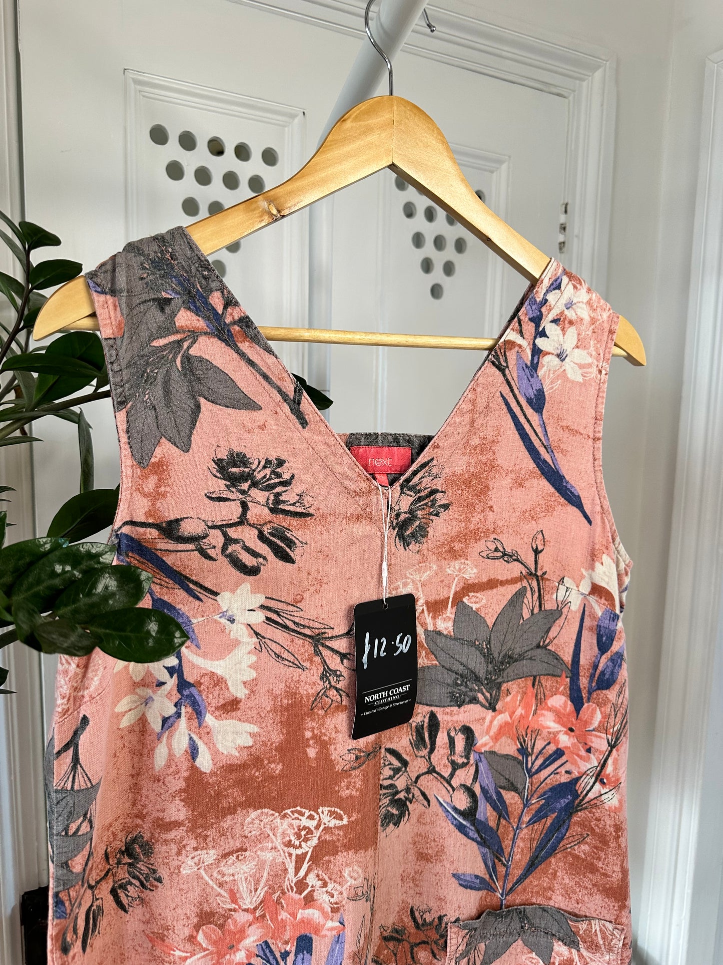 Next Linen A-Line Summer Dress - Size 12