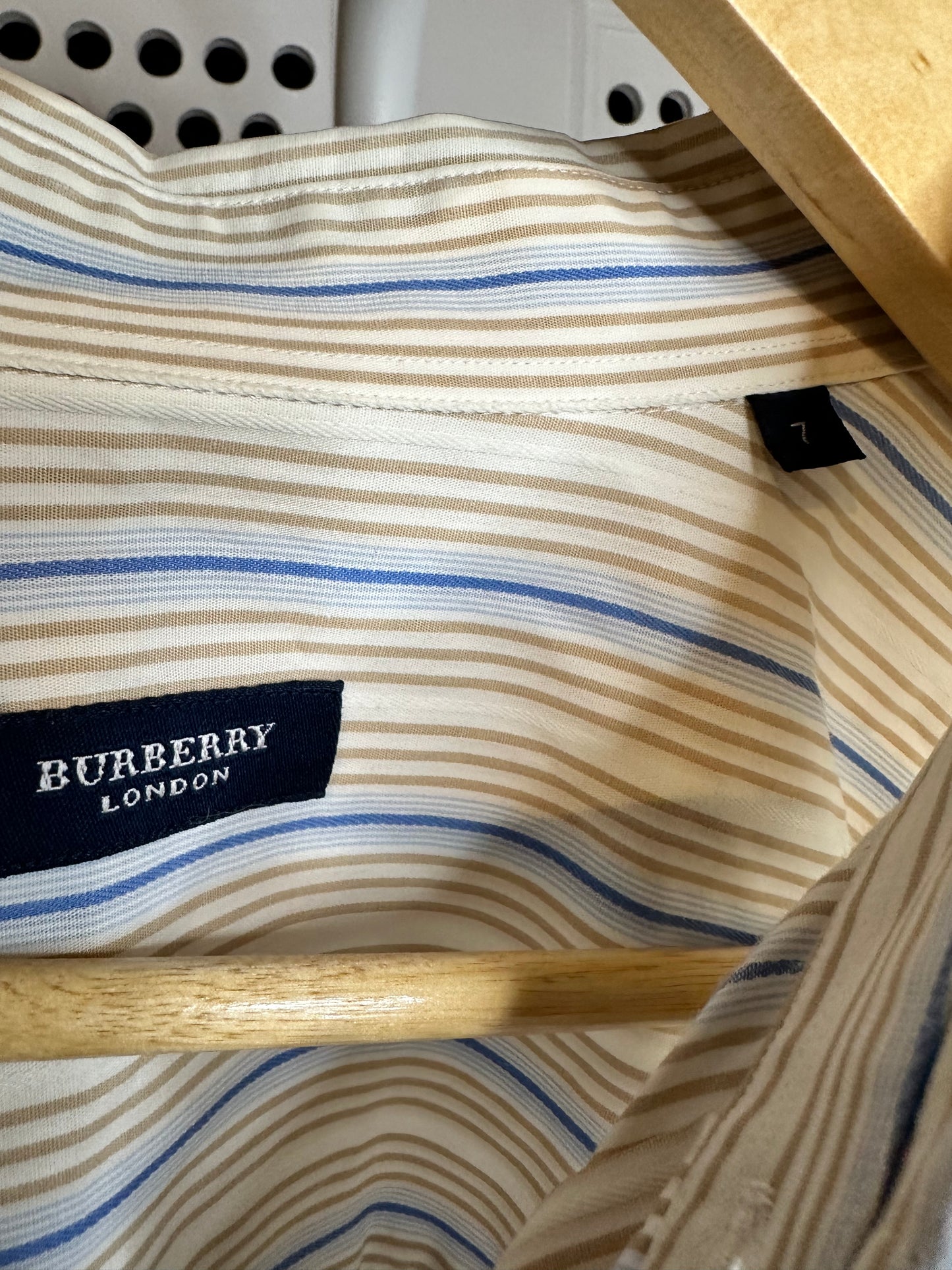 Burberry Short Sleeve Shirt Striped Oversized Loose Relaxed Fit - Men’s XL