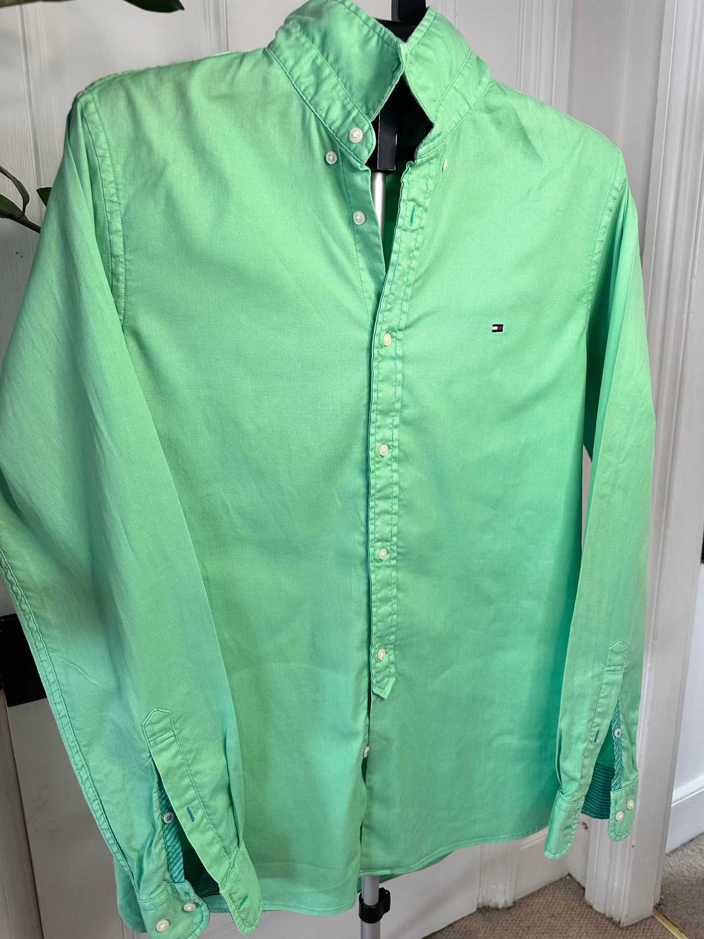 Tommy Hilfiger Men’s Large Green Cotton Shirt