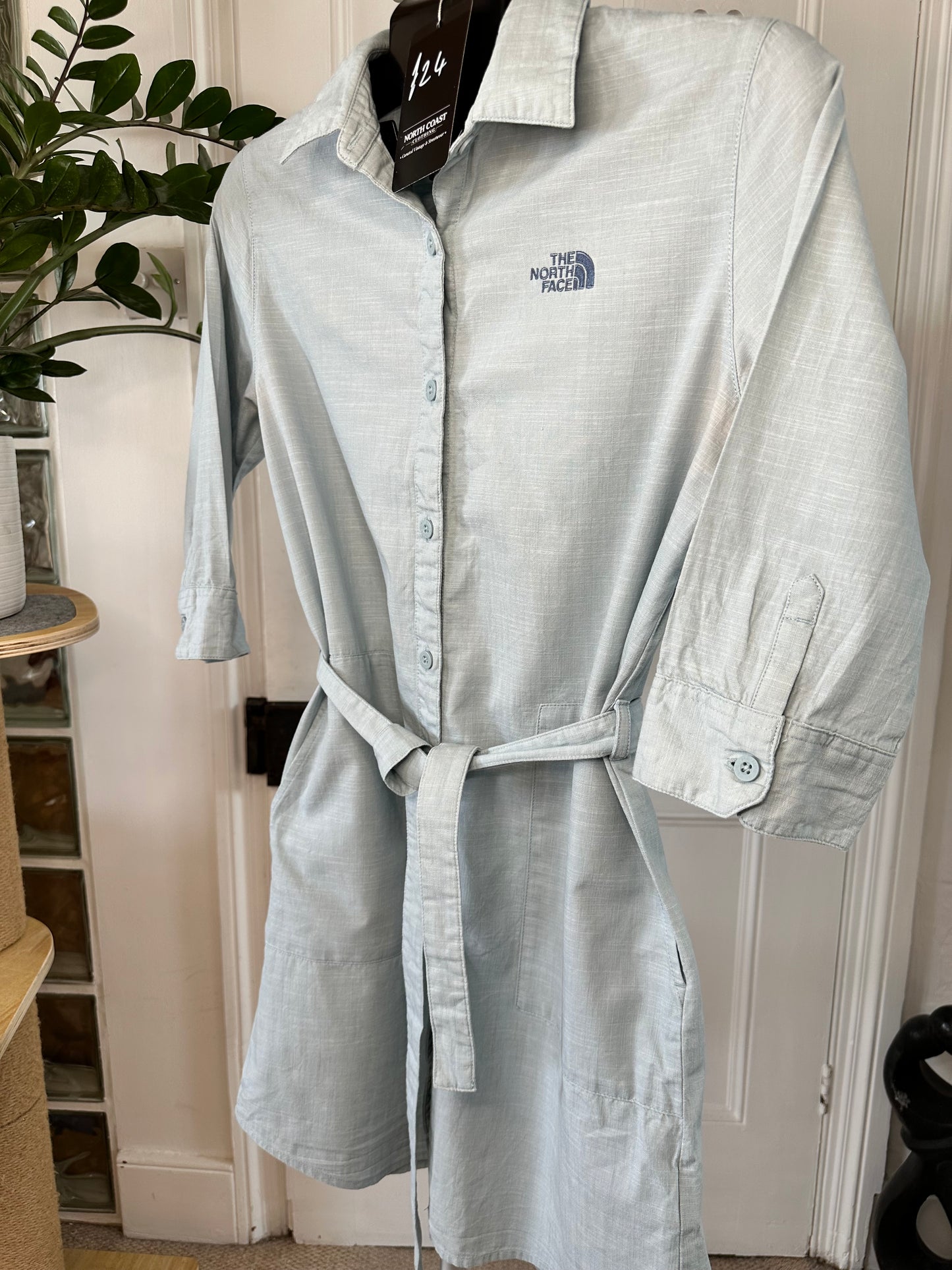 The North Face Cotton Summer Shirt Dress Women’s Medium - Pale Blue