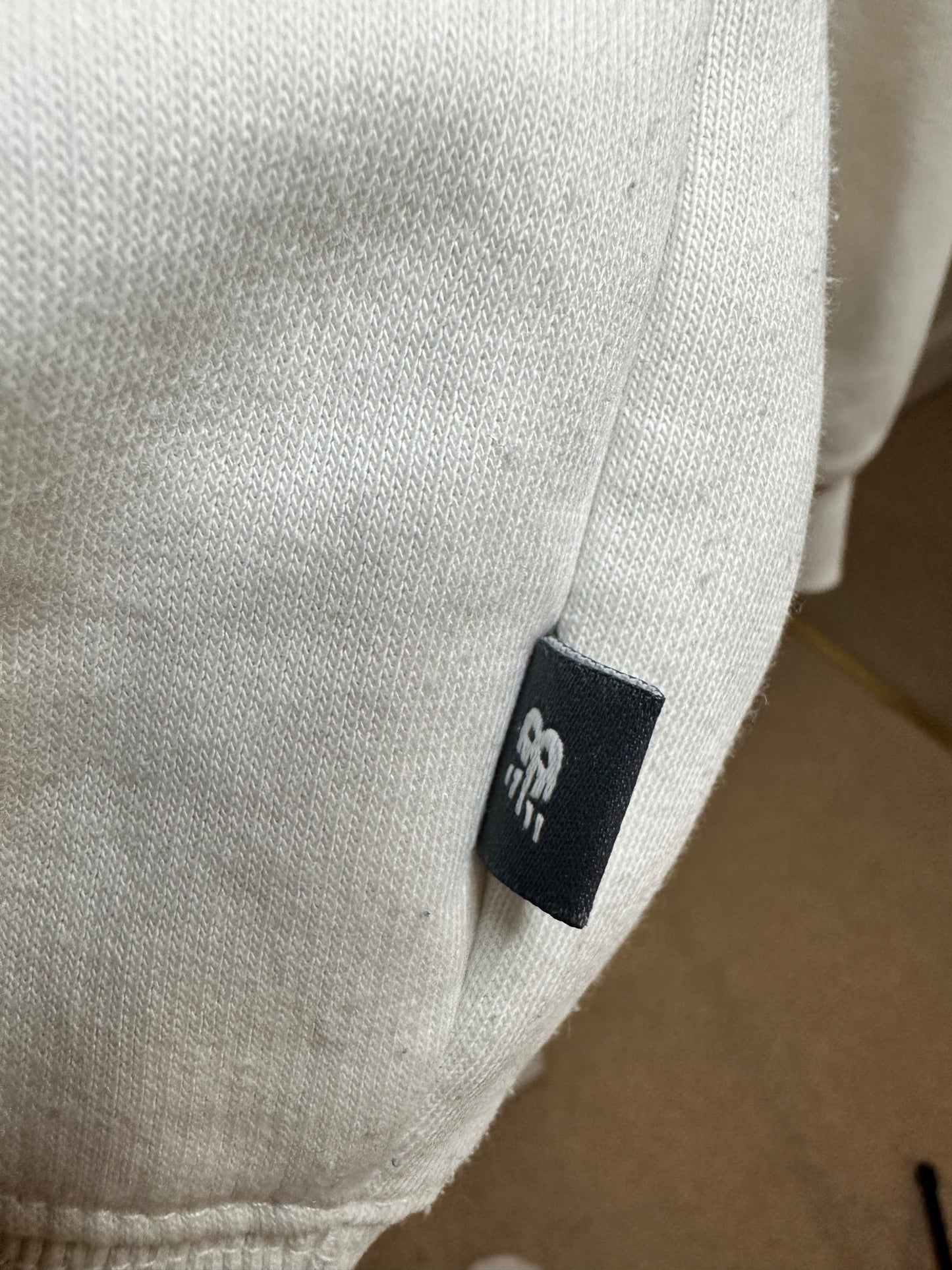 New Balance Cream Hoodie - XS/S Relaxed Fit