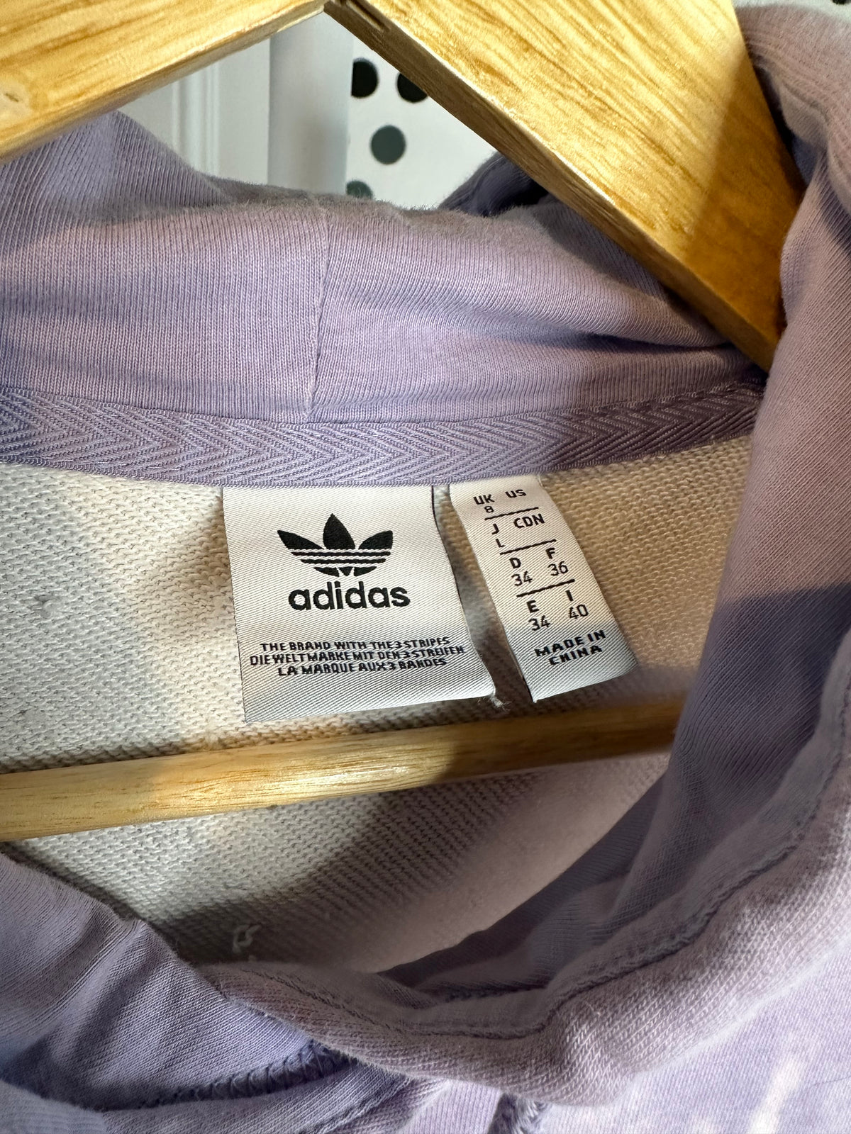 Adidas Originals Tie-Dye Hoodie – Lilac & White – Women’s UK 8