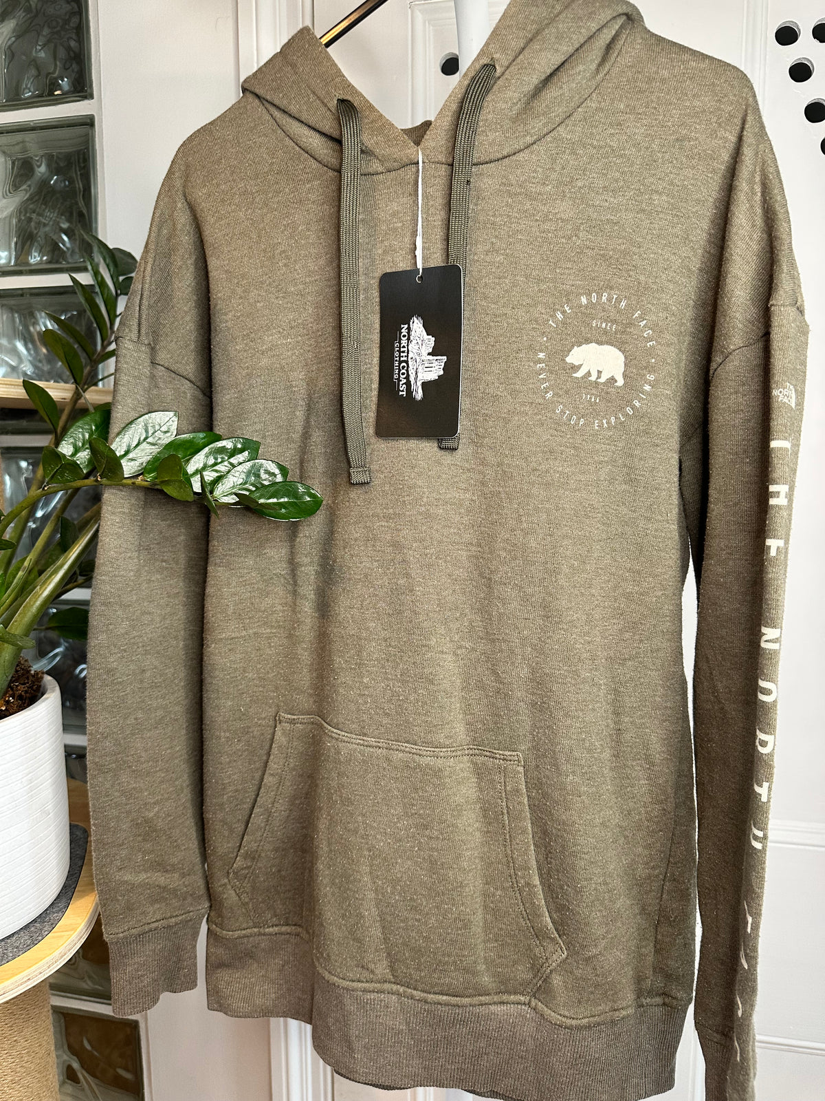 The North Face Women’s Longline Hoodie – Khaki / Olive – Size S