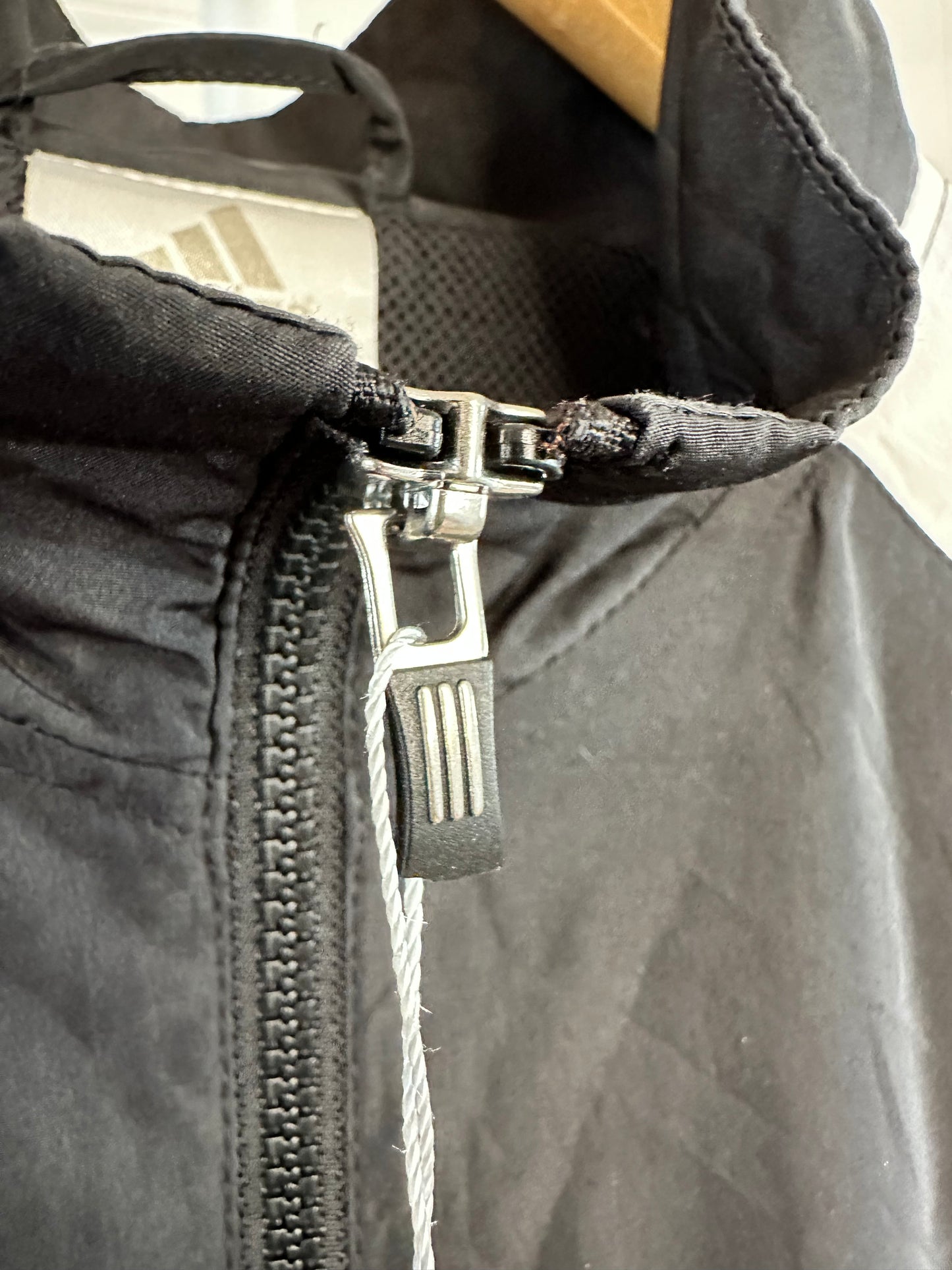 Adidas Black Track Jacket Full Zip - Medium Relaxed Fit