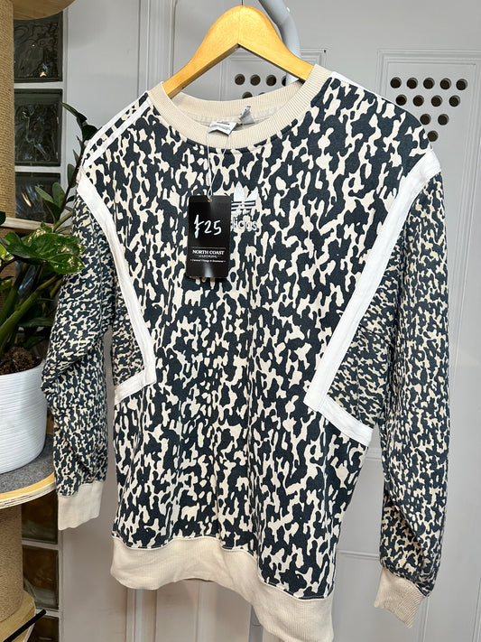 Adidas Leopard Print Jumper / Sweatshirt - Women’s XS