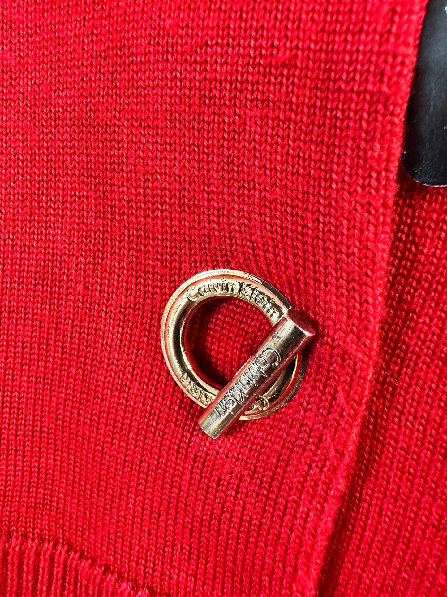 Calvin Klein Red Cropped Cardigan - Women’s Small