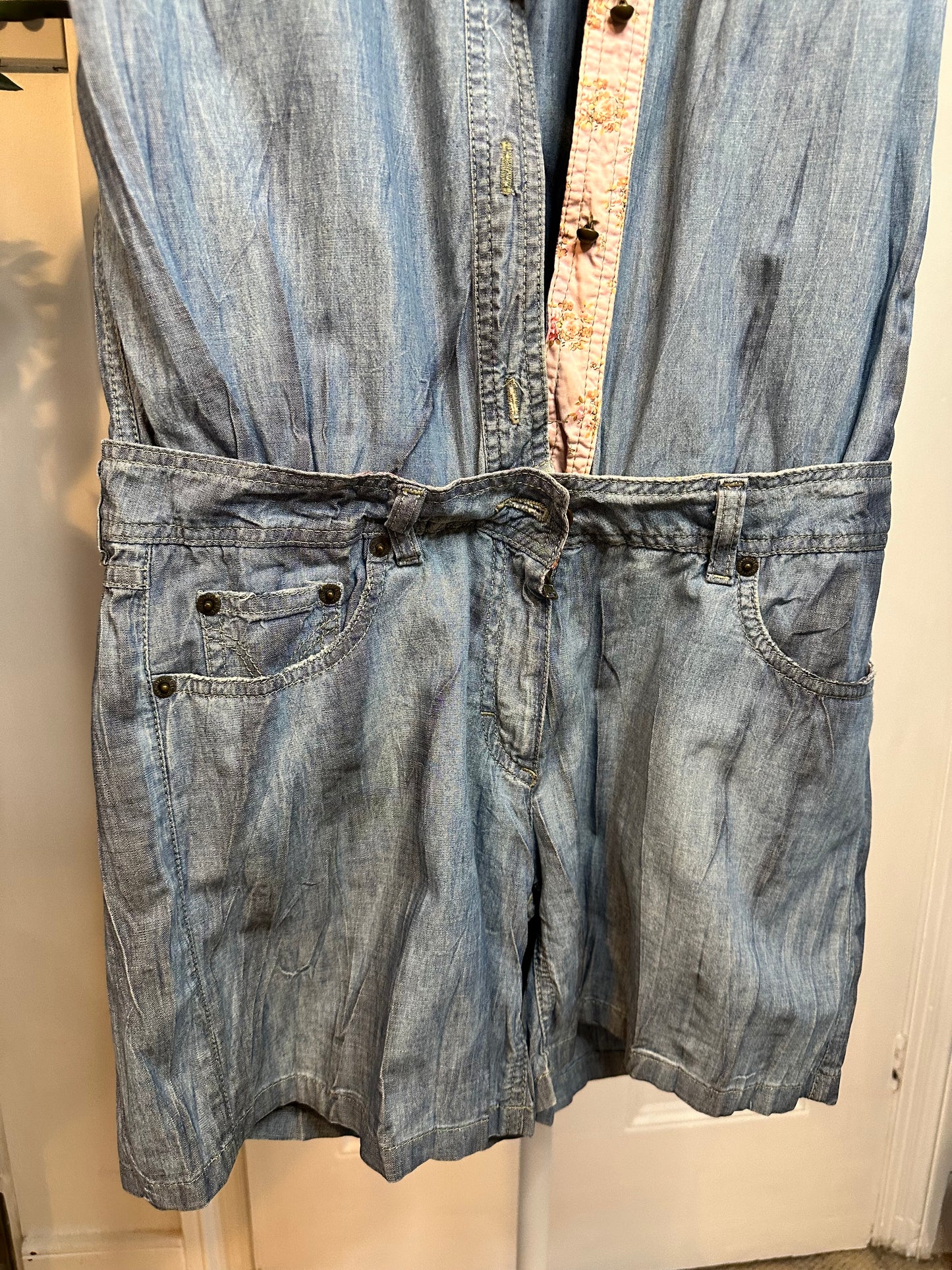 D&G Dolce & Gabbana Denim Playsuit / Romper – Fitted Y2K Designer – Size S/M
