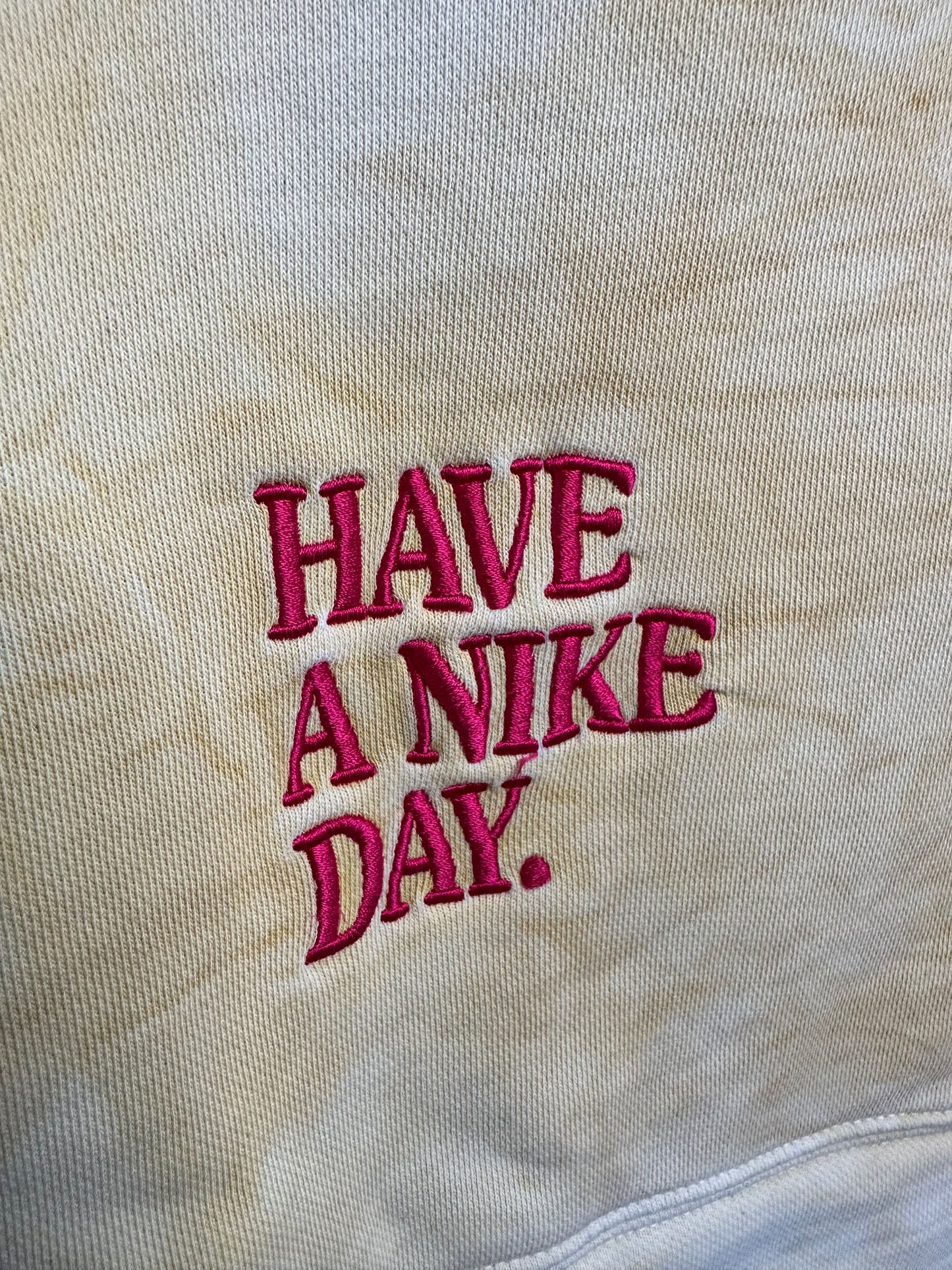 Nike Tie Dye Flower Sweatshirt Women’s Small - Yellow White