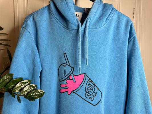 Adidas Originals x The Simpsons Squishee Hoodie – Blue – Relaxed Size Small - Medium