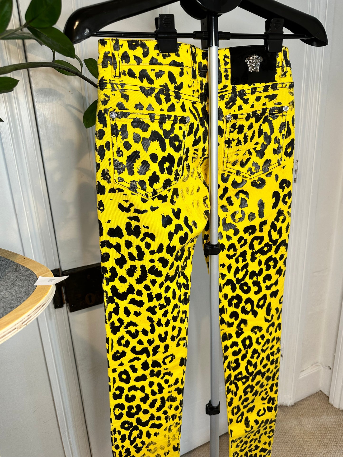 Versace Leopard Print Jeans 28 Waist 32 Leg