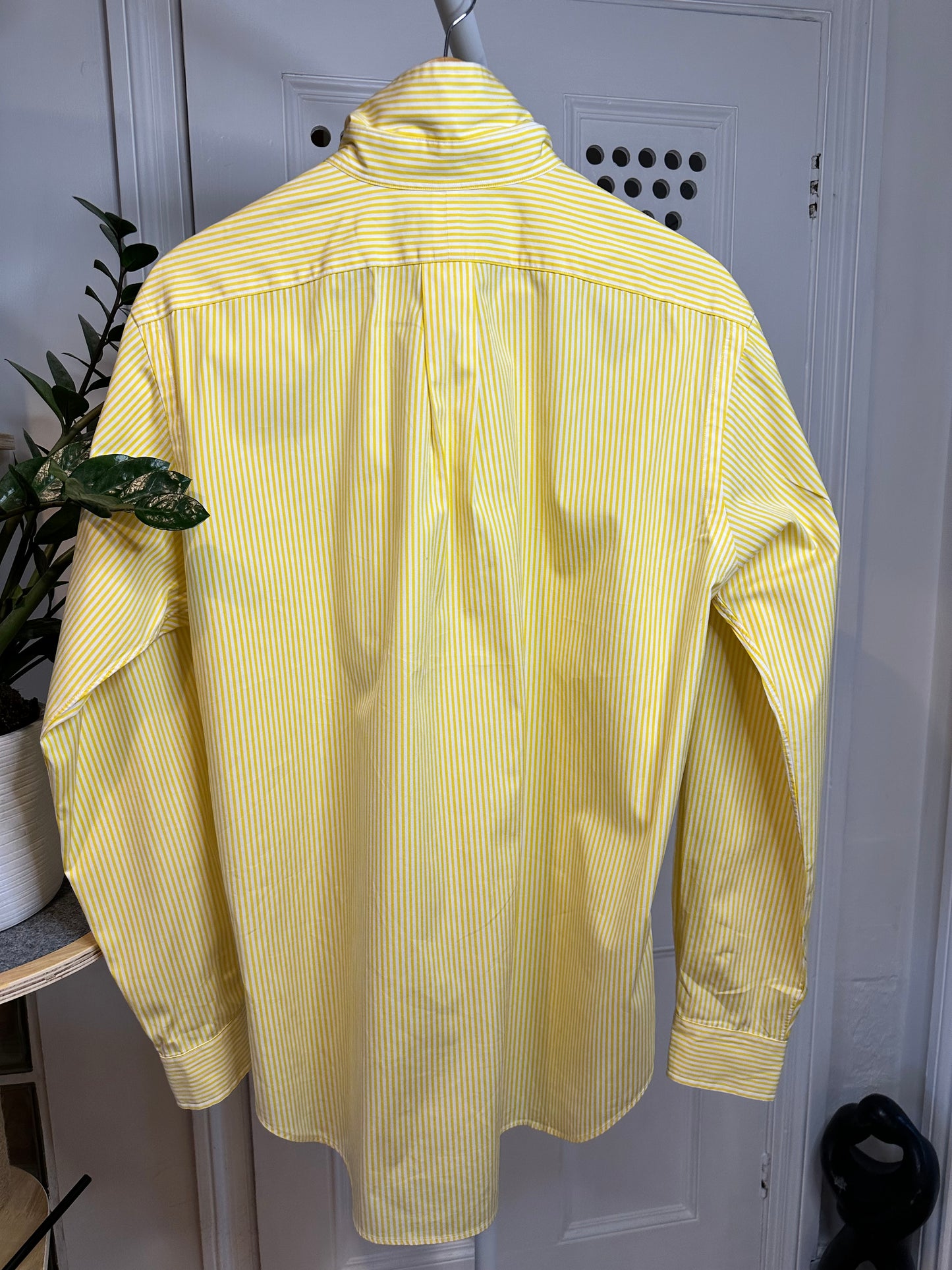 Ralph Lauren Yellow & White Striped Shirt - Men’s Medium