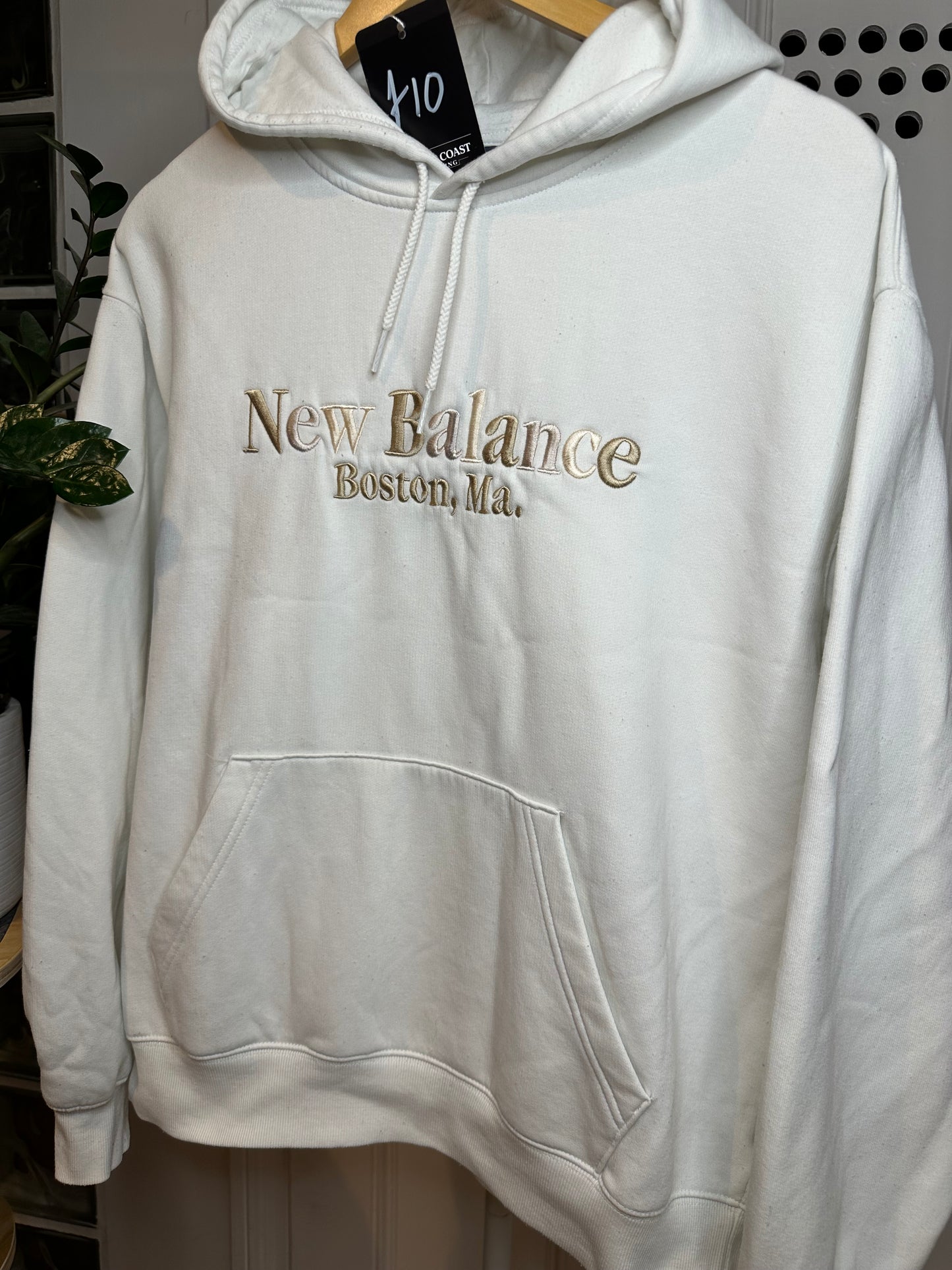 New Balance Cream Hoodie - XS/S Relaxed Fit