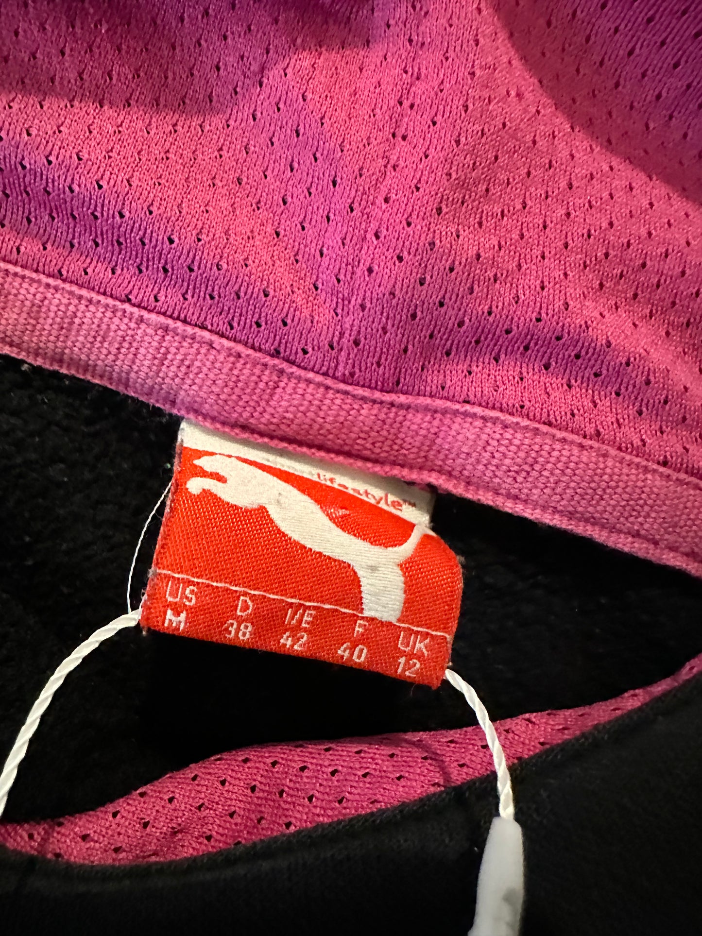 Puma Hoodie Dark Blue with Pink Detailing - Women’s Medium