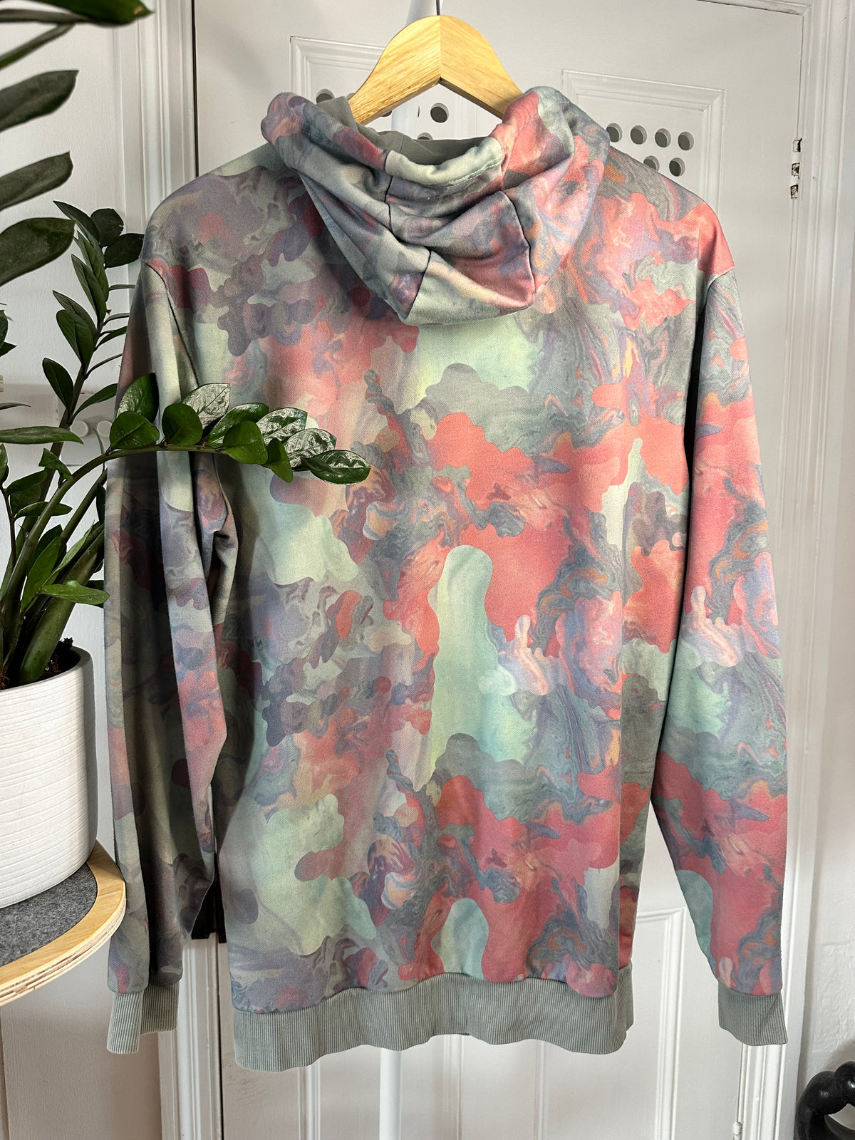 Adidas Originals Marble Print Trefoil Hoodie – UK 8 / Relaxed Fit Up to UK 12
