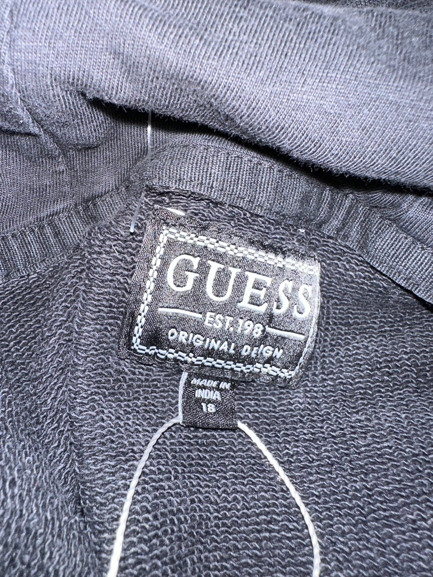 Guess Black Vintage Hoodie - Size 18 / Large