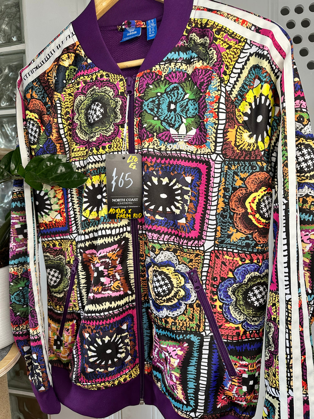 Adidas Originals x Farm Rio Crochet Print Track Jacket – UK 14