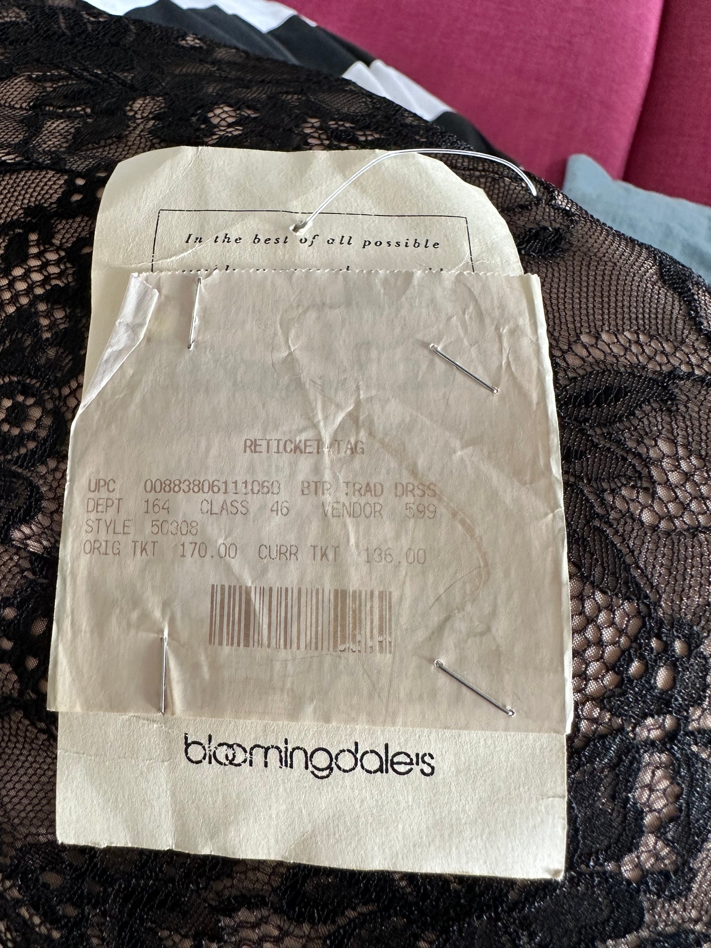 Lauren Ralph Lauren Lined Lace Dress - UK Size 10