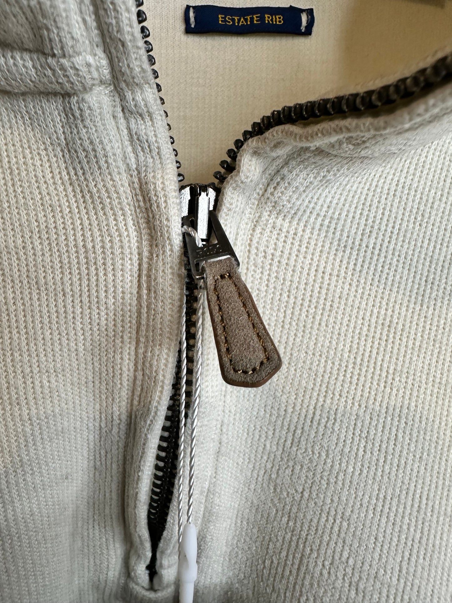 Polo Ralph Lauren Quarter Zip Cream Pullover Jumper - Men’s Medium