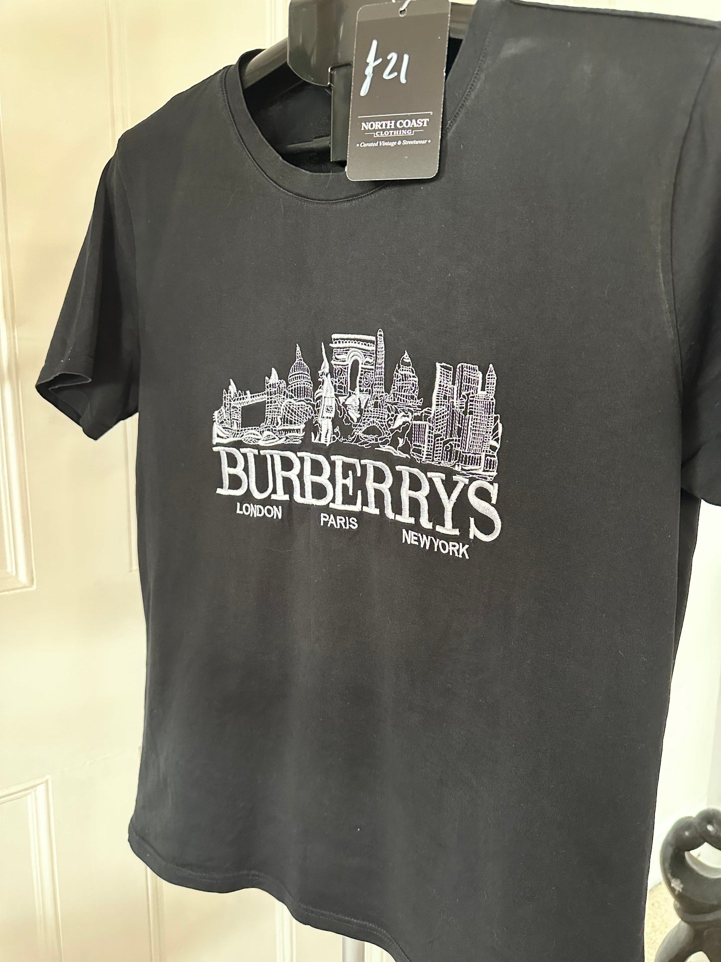 Burberry T-shirt Size Small in Black