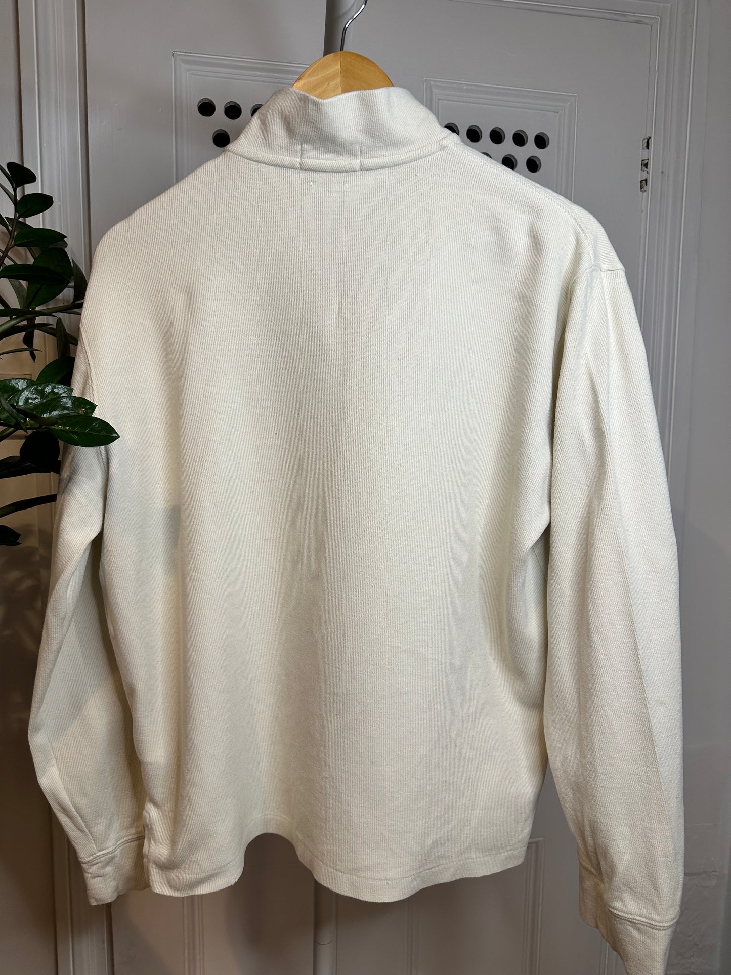 Polo Ralph Lauren Quarter Zip Cream Pullover Jumper - Men’s Medium