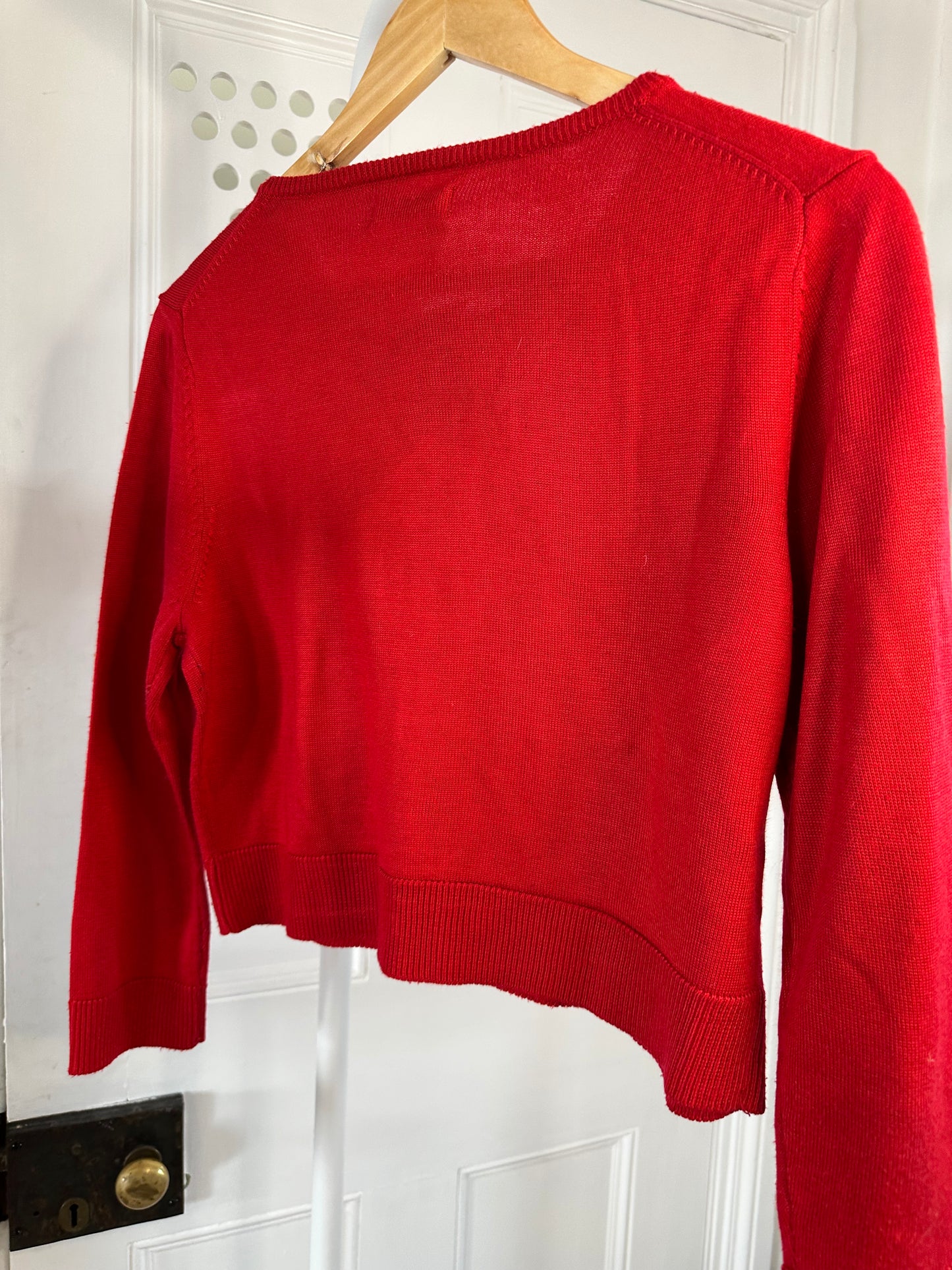 Calvin Klein Red Cropped Cardigan - Women’s Small