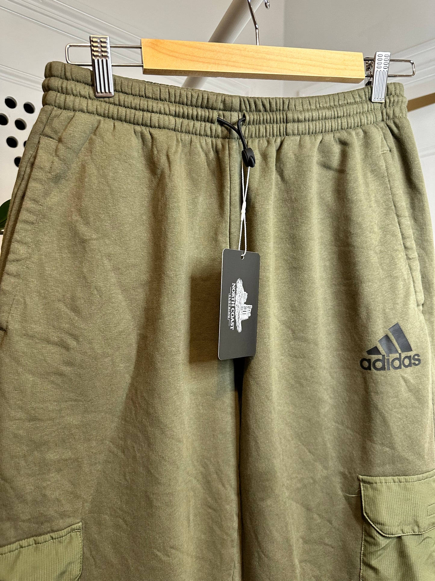Adidas Joggers Olive Green / Khaki Size Large