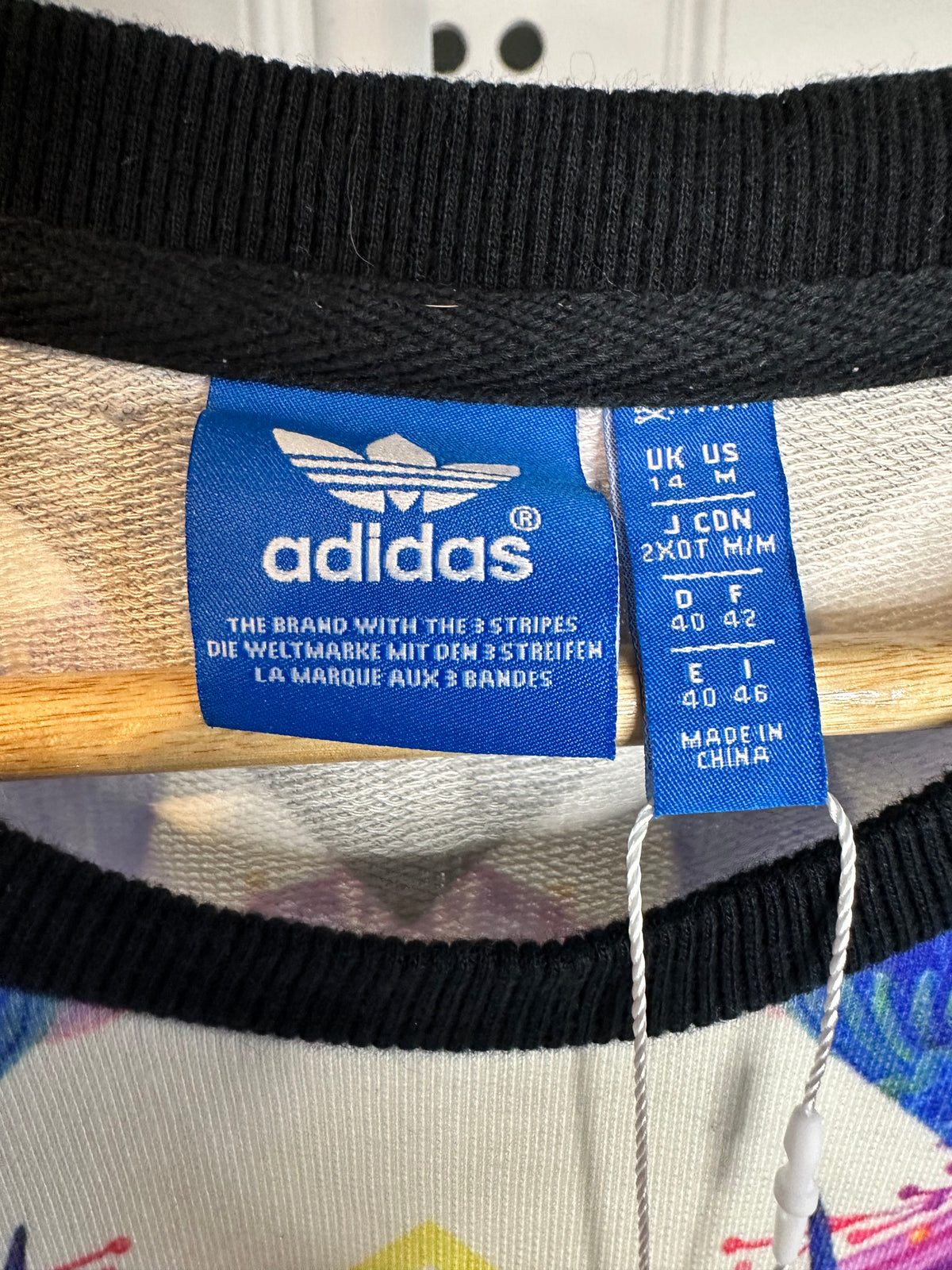 Adidas Originals All-Over Peacock Floral Print Sweatshirt – UK 14