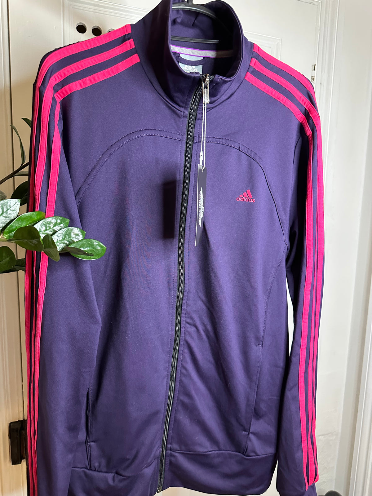 Adidas Performance Essentials Track Jacket – Purple / Hot Pink – UK 14–16 M/L