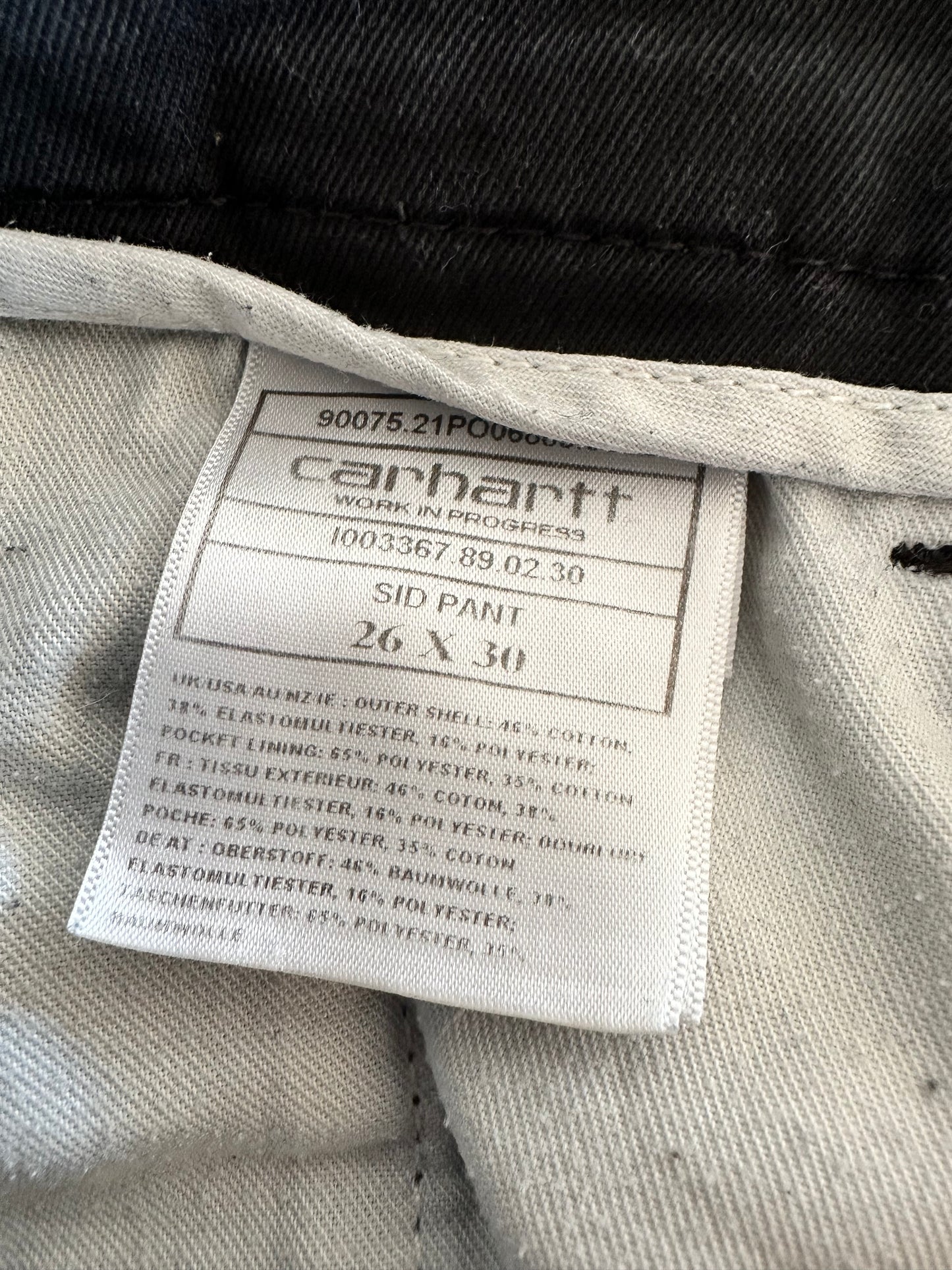 Carhartt Black Trousers 26x30