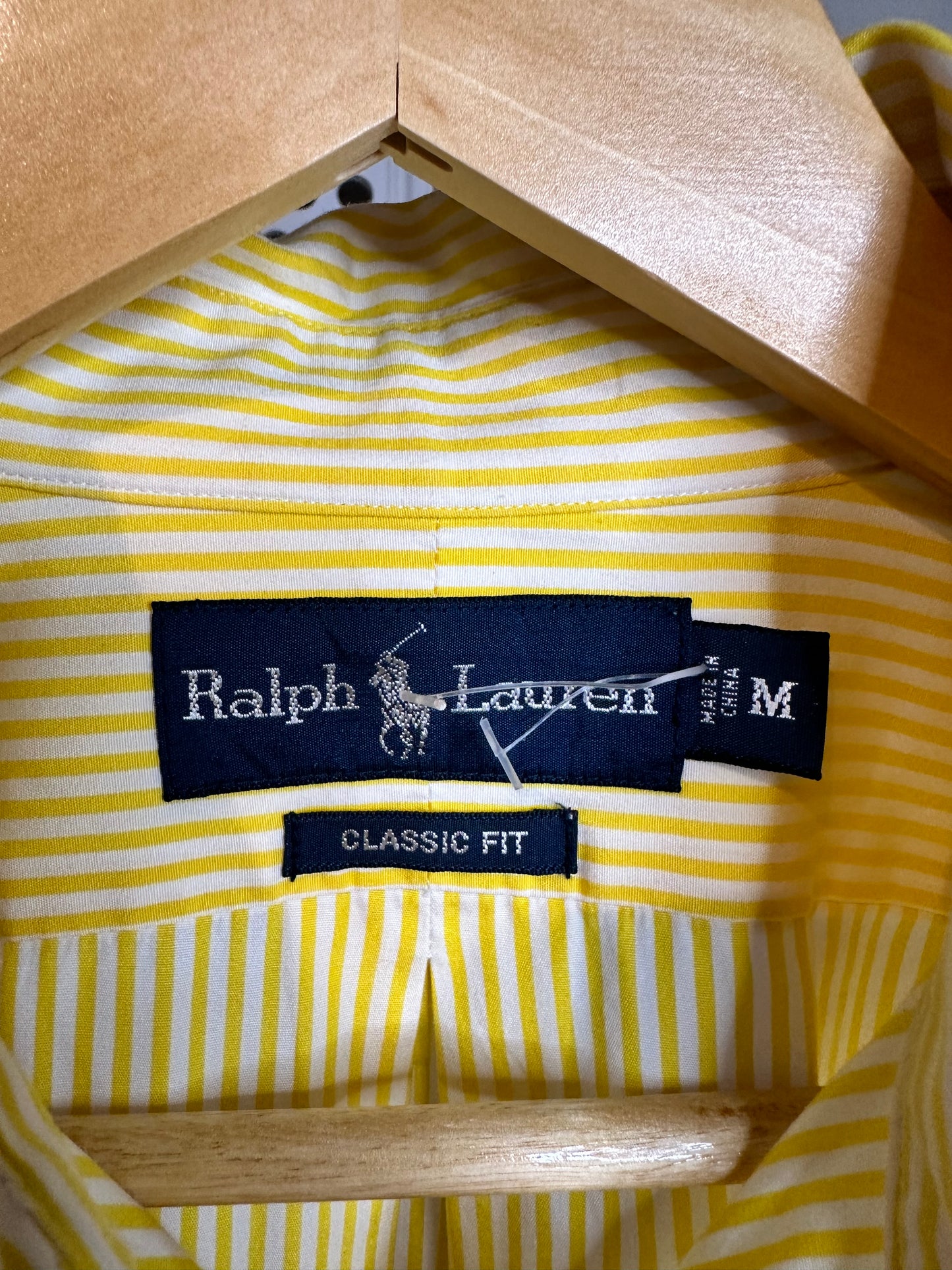 Ralph Lauren Yellow & White Striped Shirt - Men’s Medium