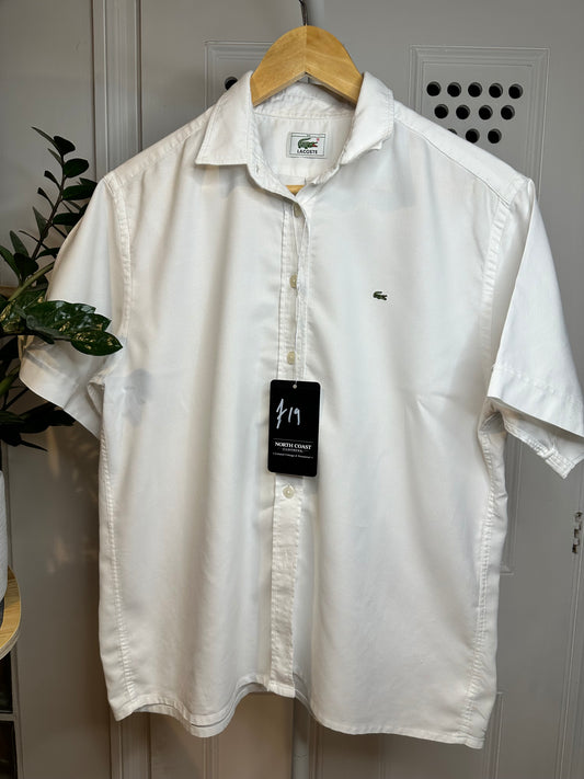 Lacoste Shirt Sleeve Shirt White - Men’s Large (44)