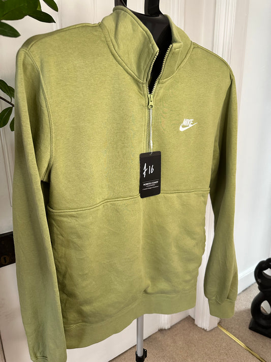 Nike Quarter Zip Sweatshirt Men’s Small - Olive Green