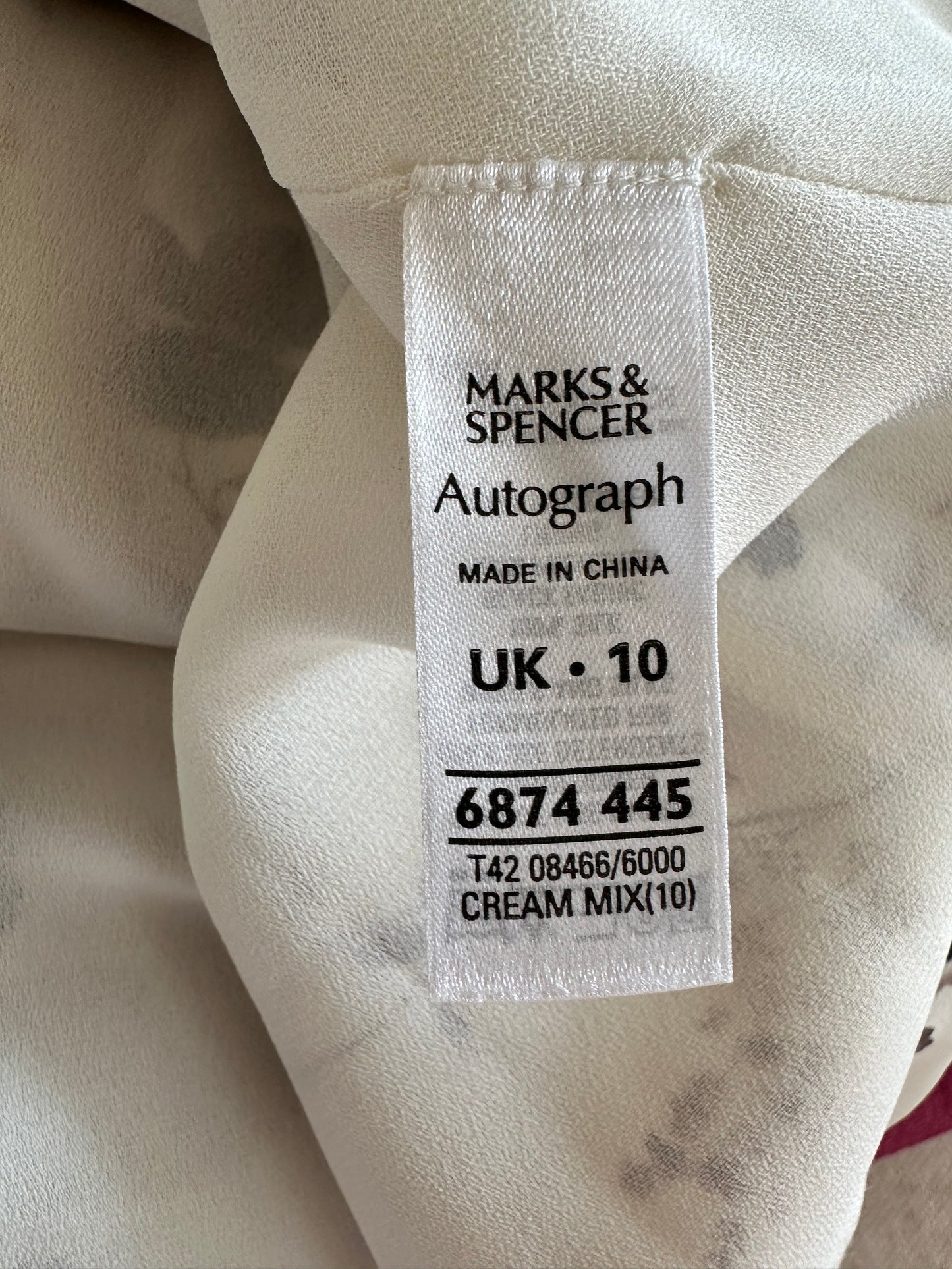 Autograph Summer Midi Dress Size 10 - Cream and Floral Design