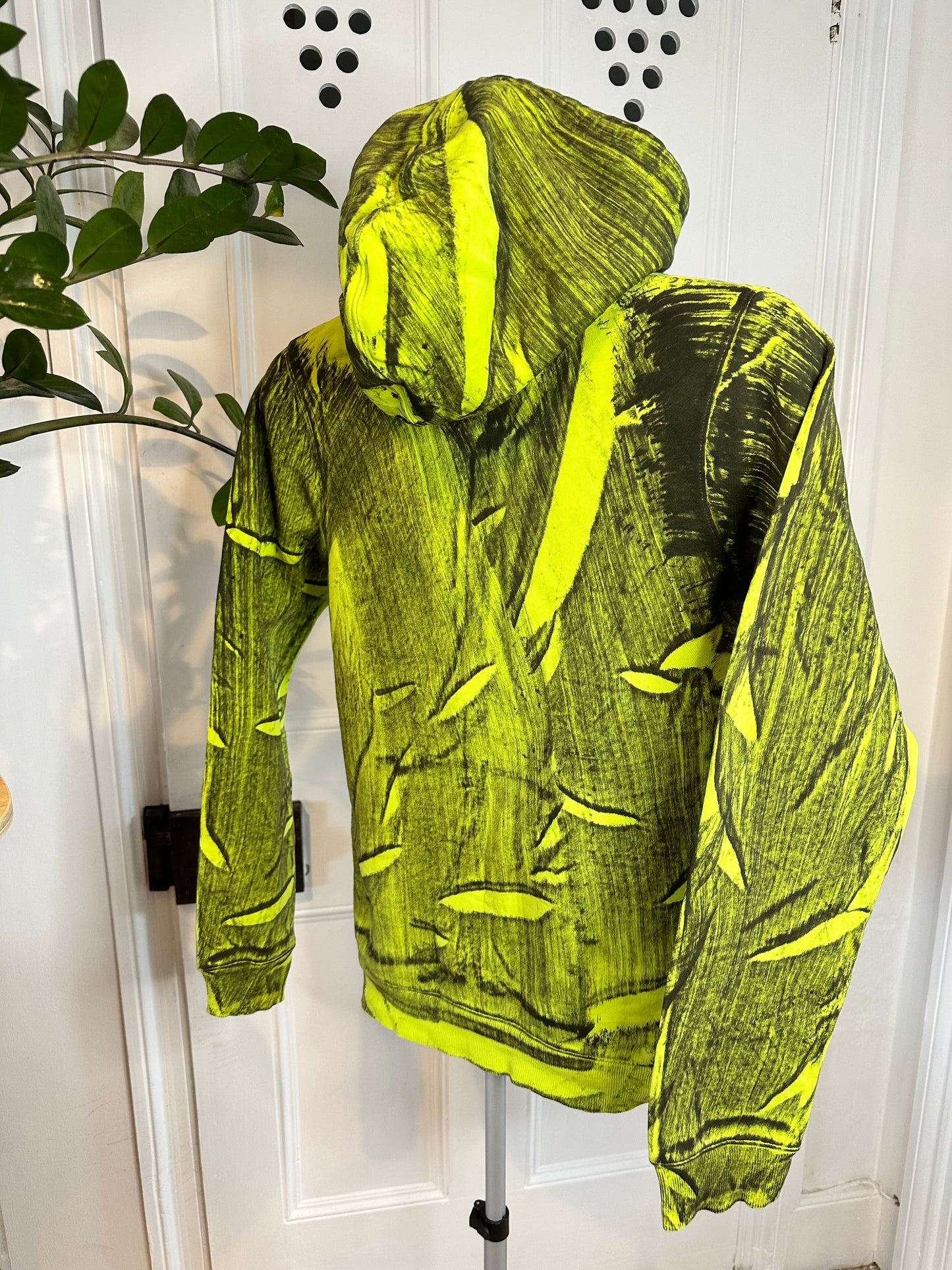 Adidas Full Zip Hoodie Women’s Medium / Men’s Small - Neon Green and Black Tie Dye